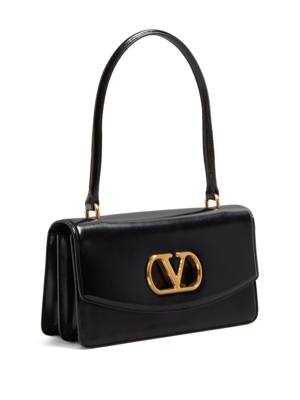 Valentino Vain Bag With Handle In Leather In Black