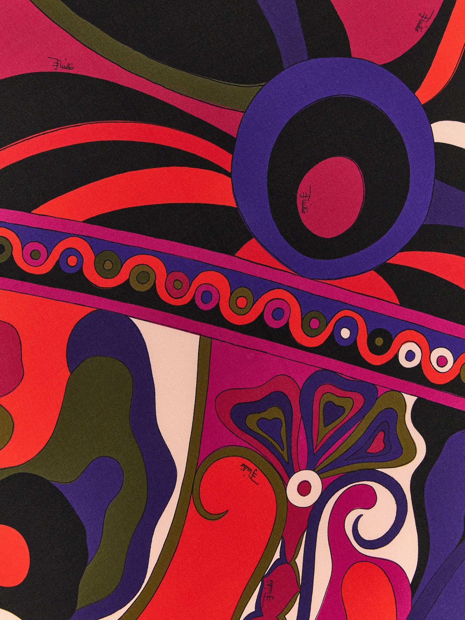Pucci Patterned Scarf Scarves And Foulards Multicolor In Multi