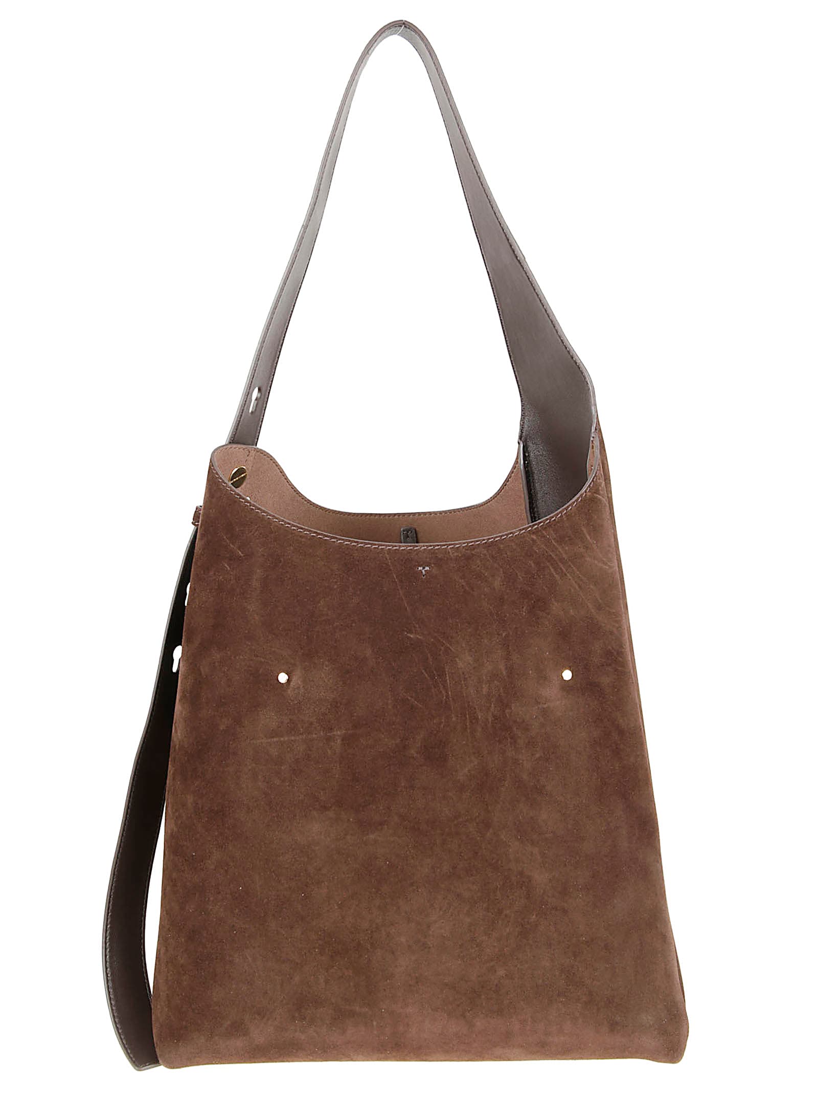 Tory Burch Suede Hobo Bag Adjustable Strap In Brown