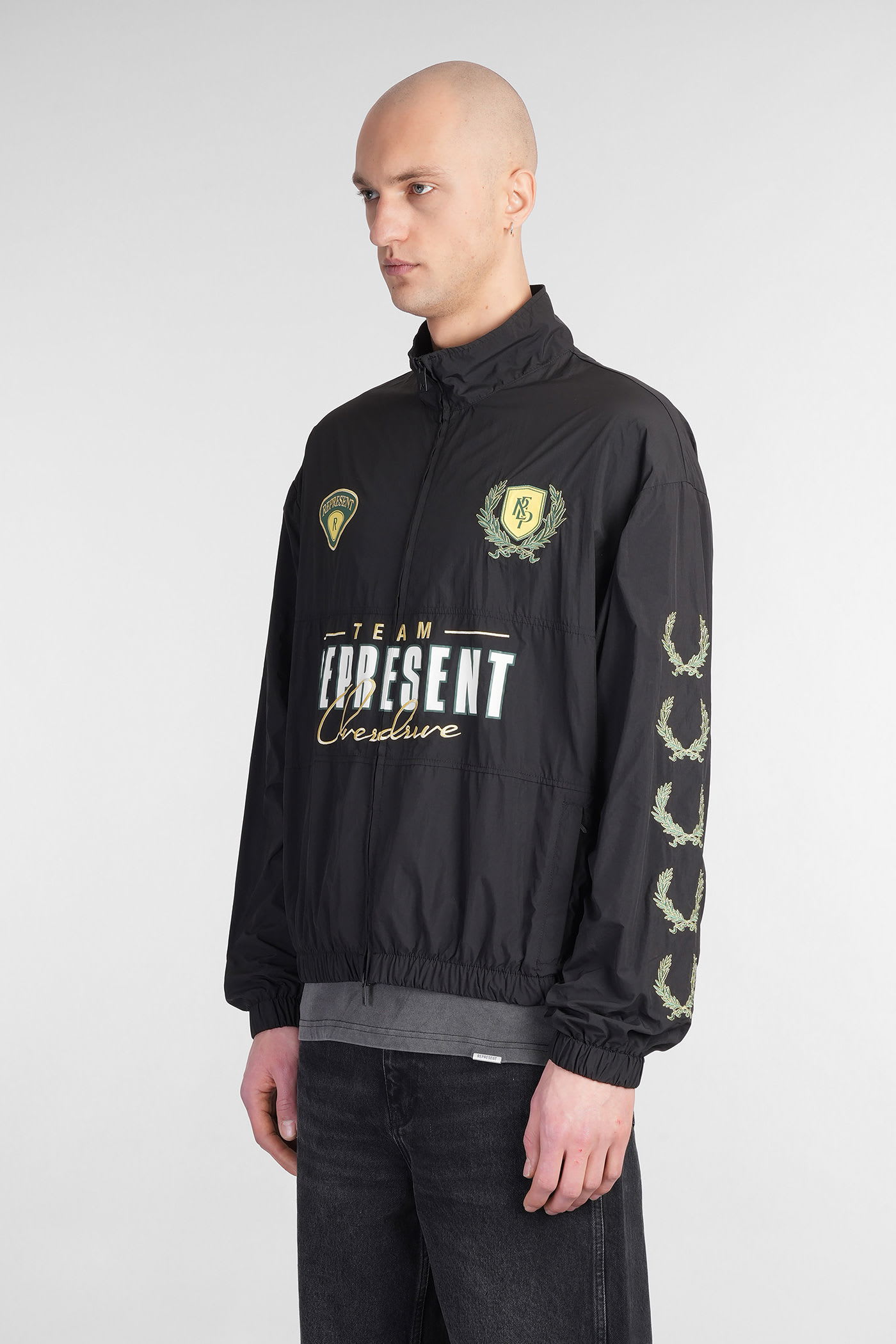 Represent Casual Jacket In Black Nylon
