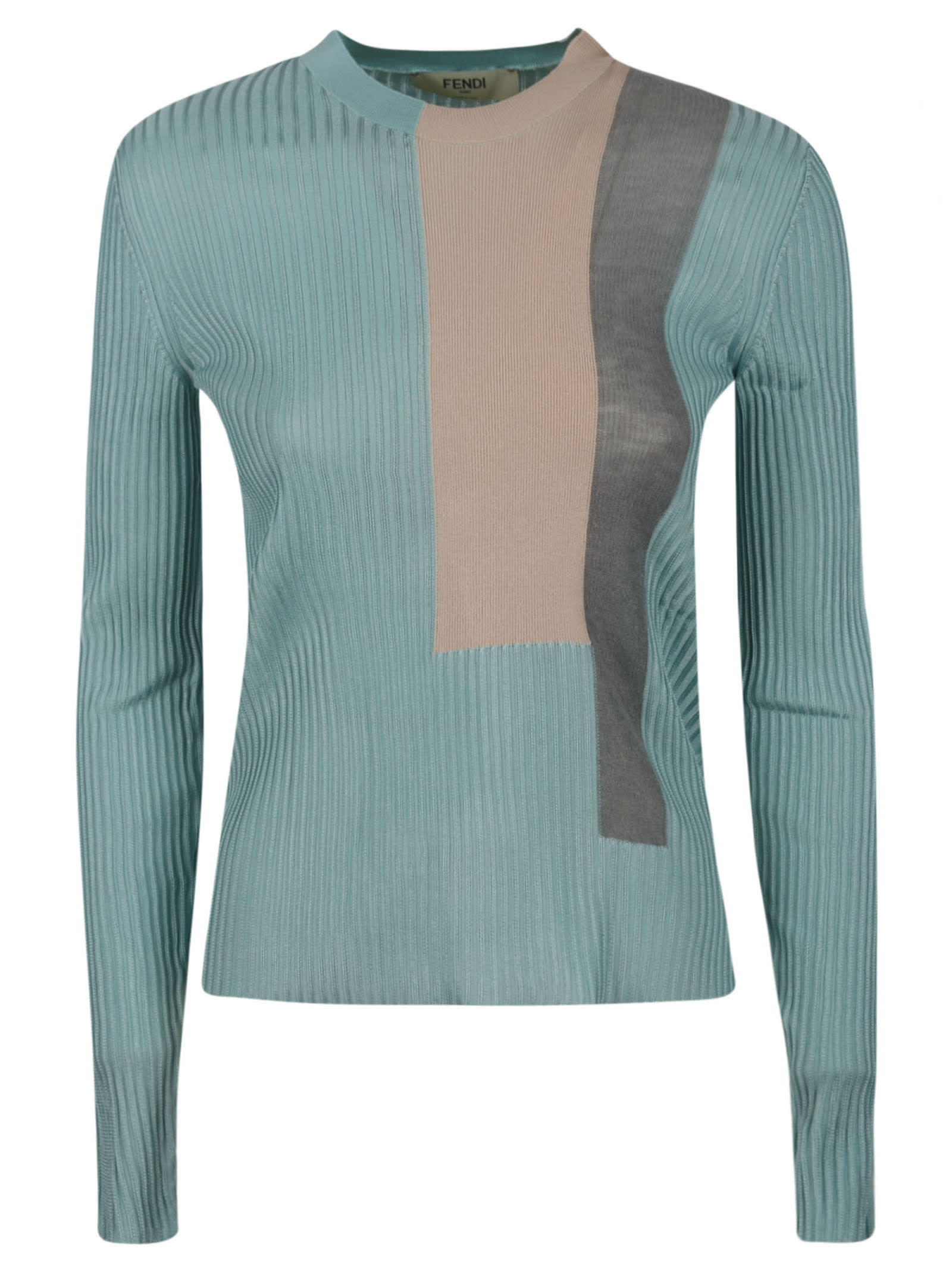Color-block Silk Sweater