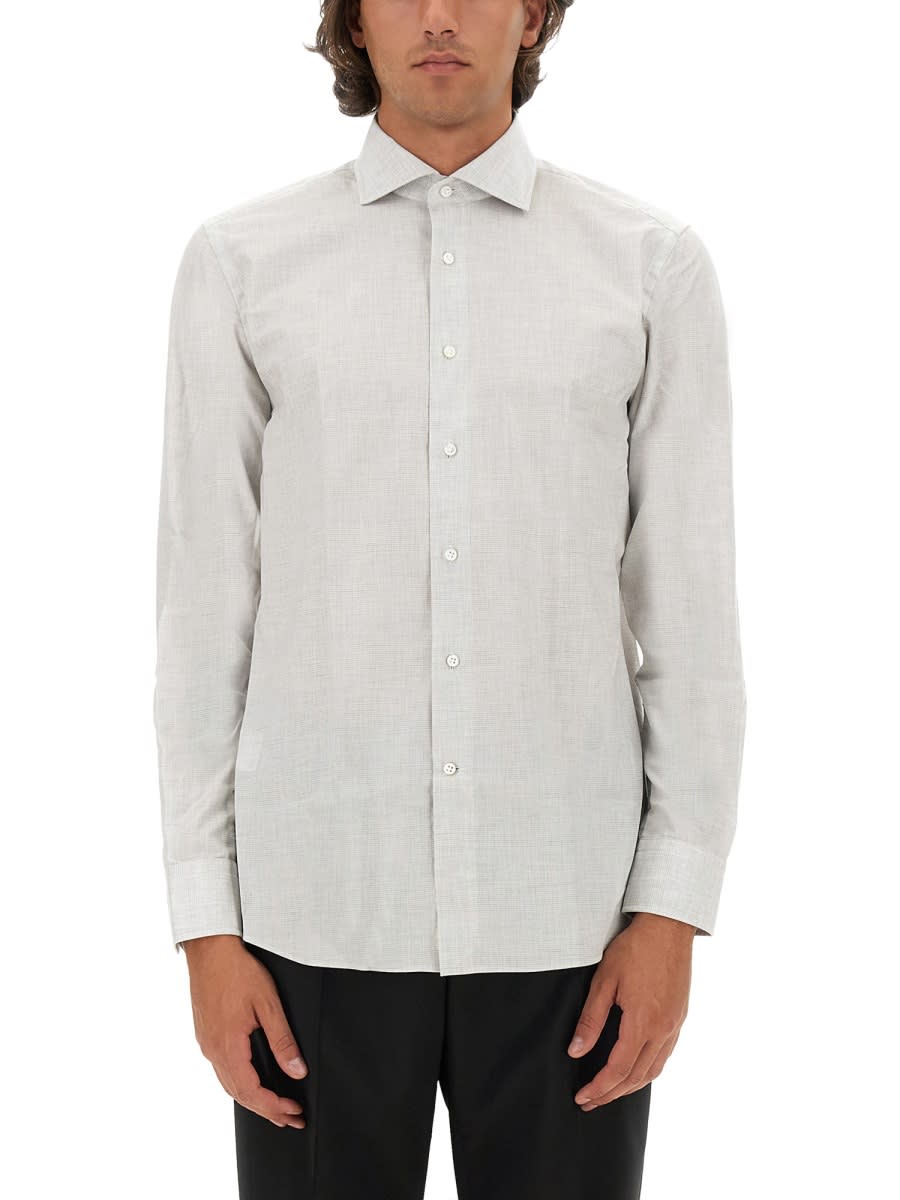 Shop Hugo Boss Regular Fit Shirt In Grey