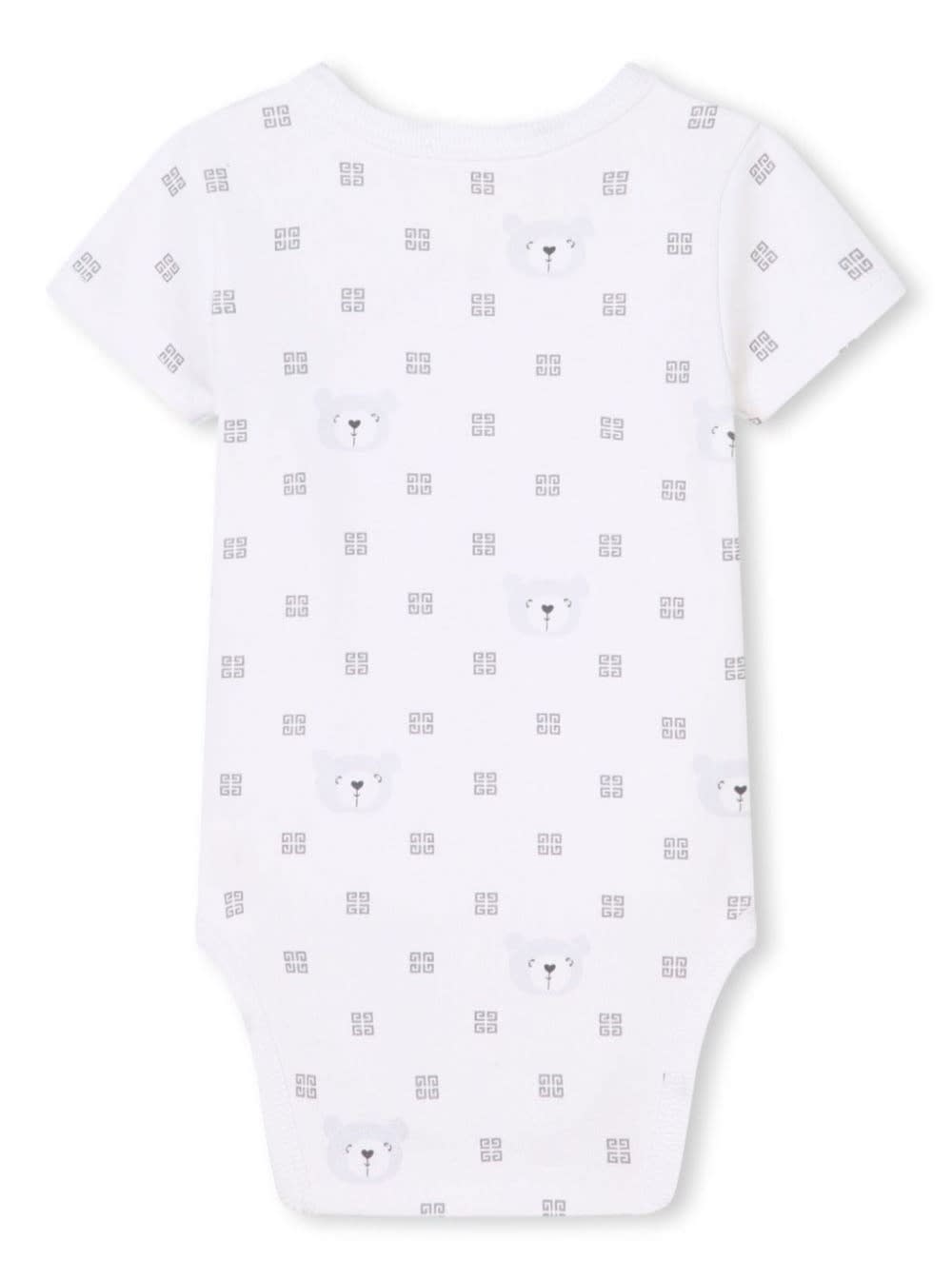 Shop Givenchy Two White Jumpers Sets With Teddy Bear Print In Cotton Baby