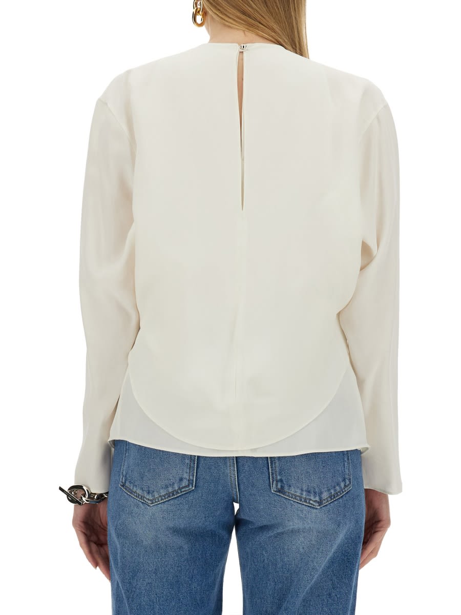 Shop Rabanne Blouse With Chain Detail In White