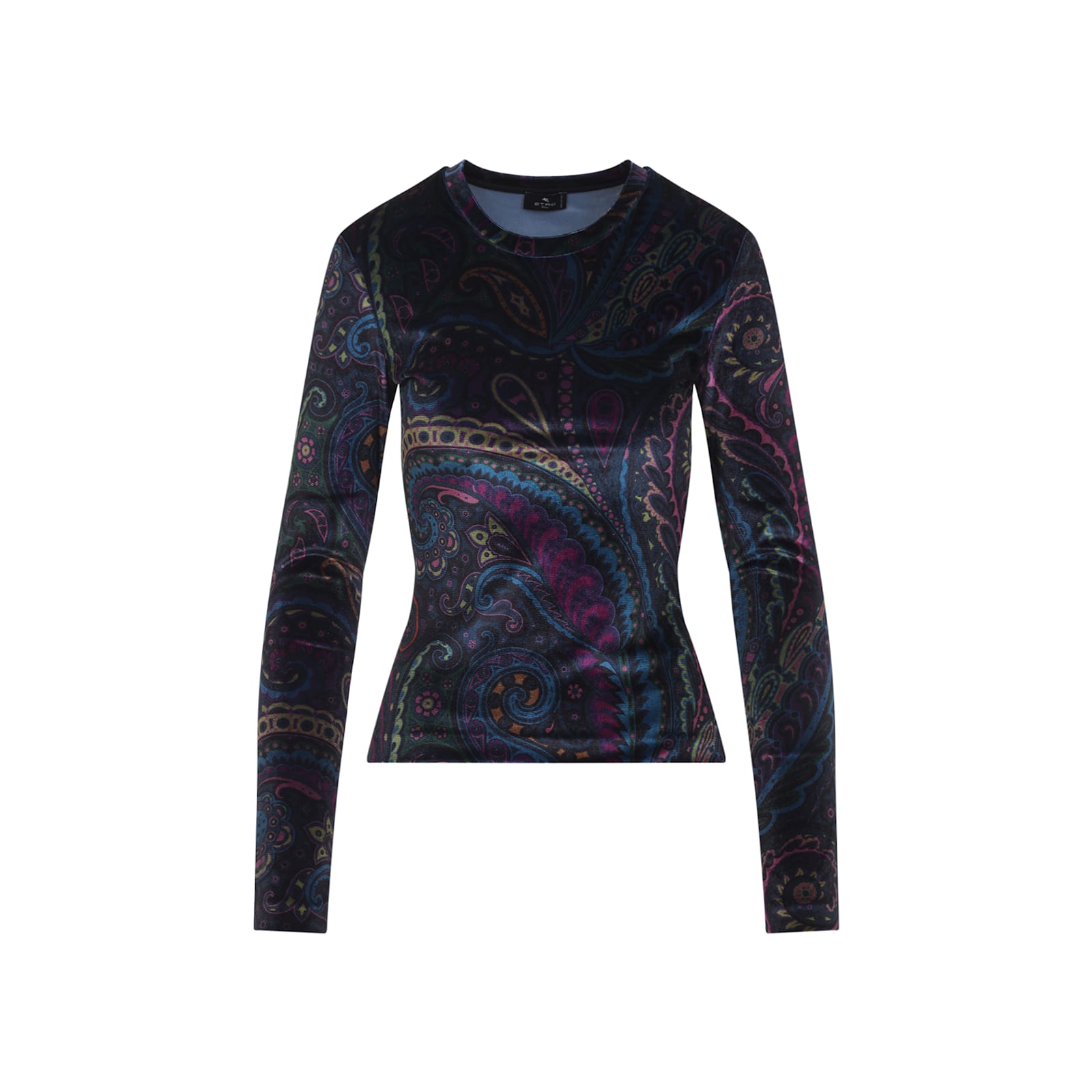 Etro Velvet Top In Blue