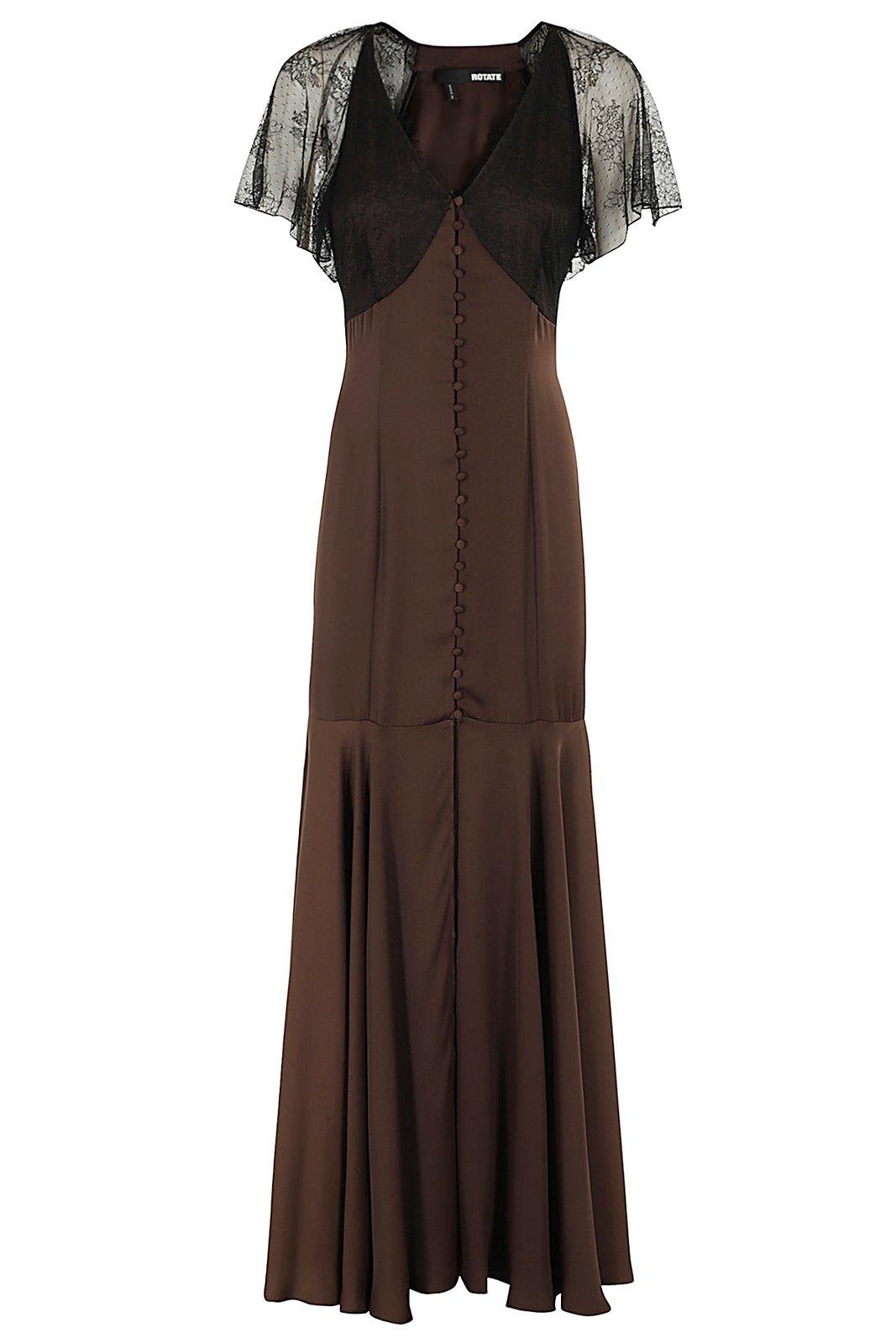 V-neck Lace Maxi Dress