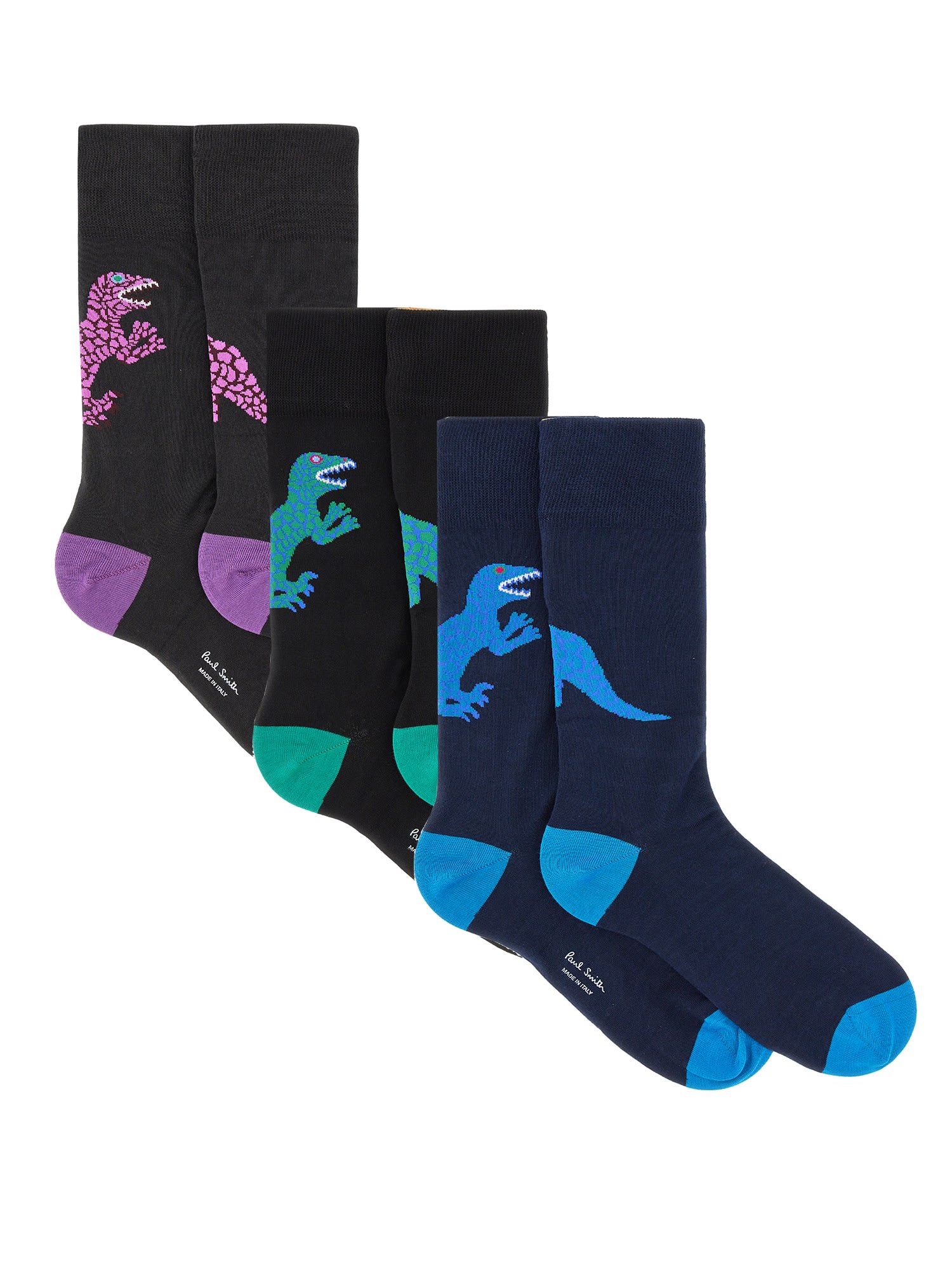 Paul Smith Set Of Three Dino Socks