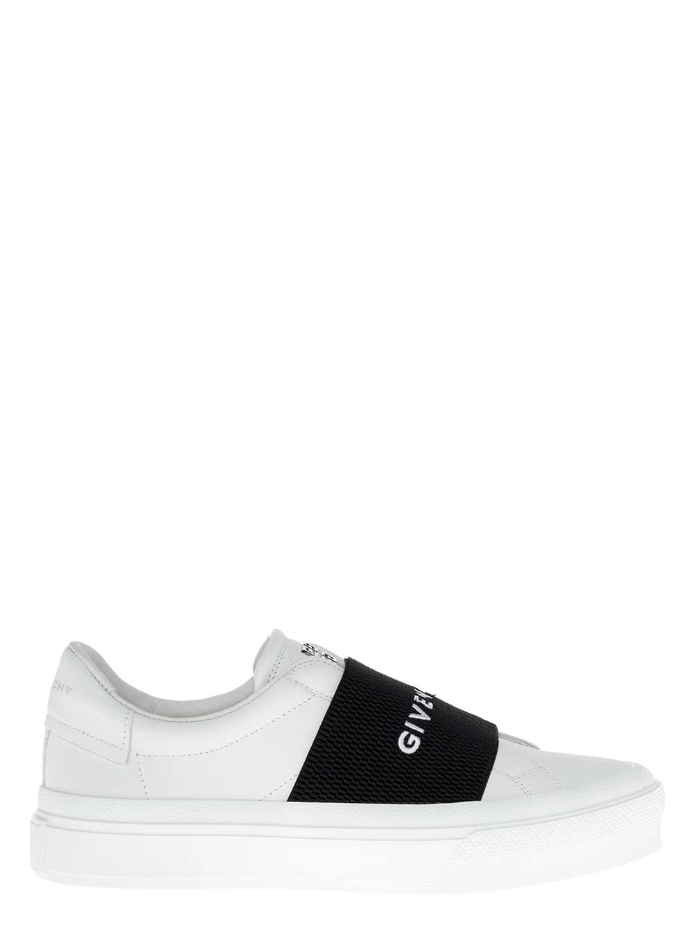 Givenchy City Court White Leather Sneakers With Logo