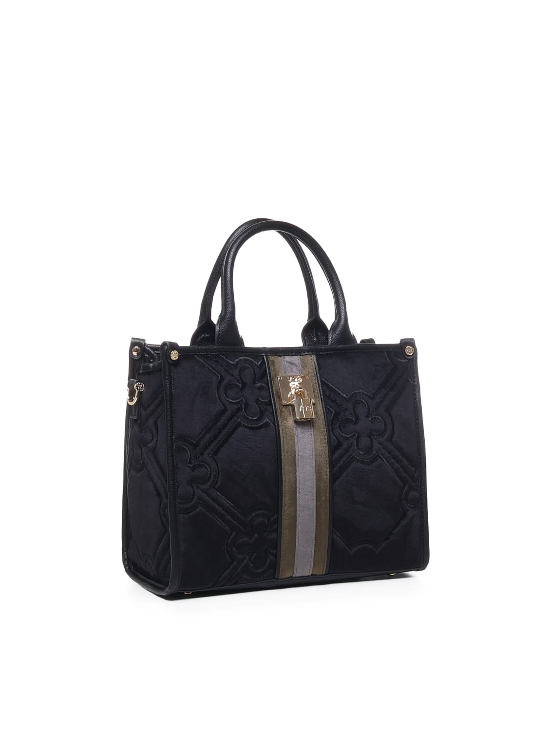 Shop V73 Iris Quilted Tote Bag In Black