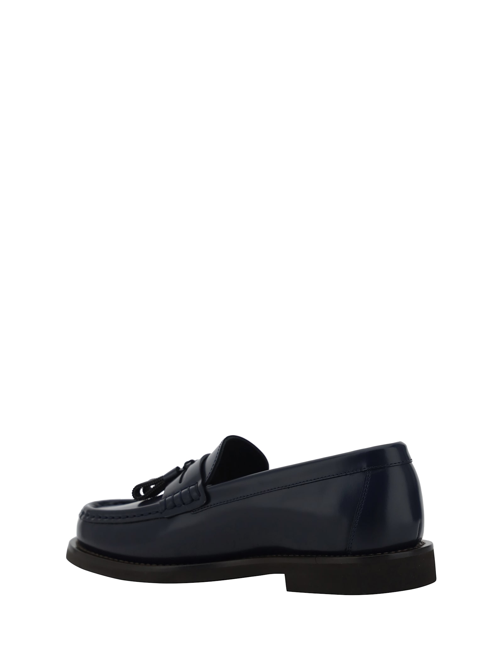 Shop Brunello Cucinelli Loafers In Night Sky