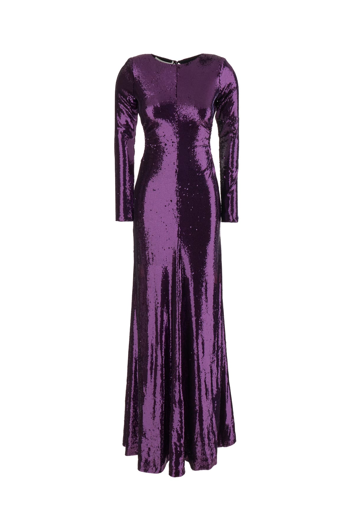 PHILOSOPHY DI LORENZO SERAFINI EMBELLISHED POLYESTER BLEND LONG DRESS 