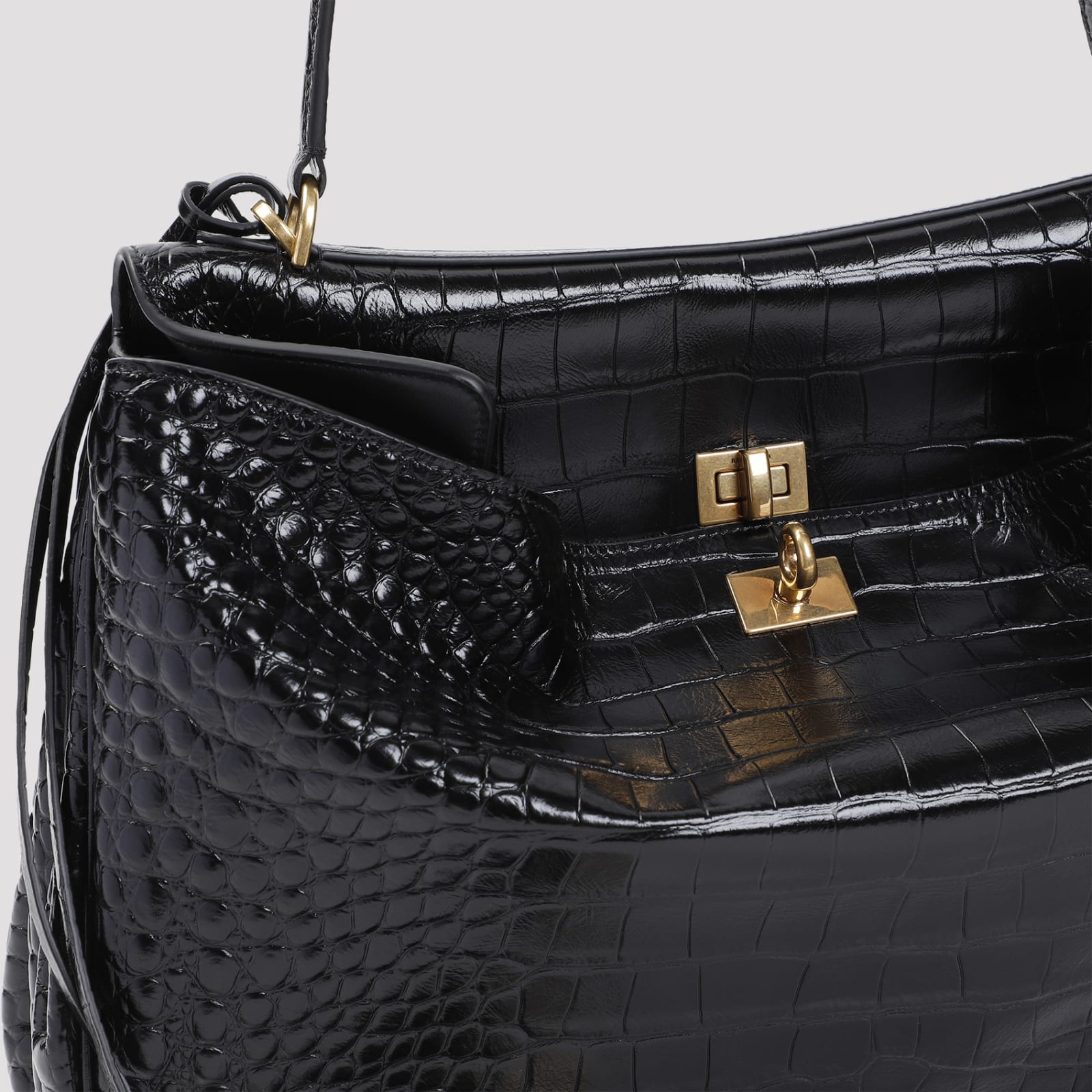 Balenciaga Rodeo Top Handle M Handbag In Black