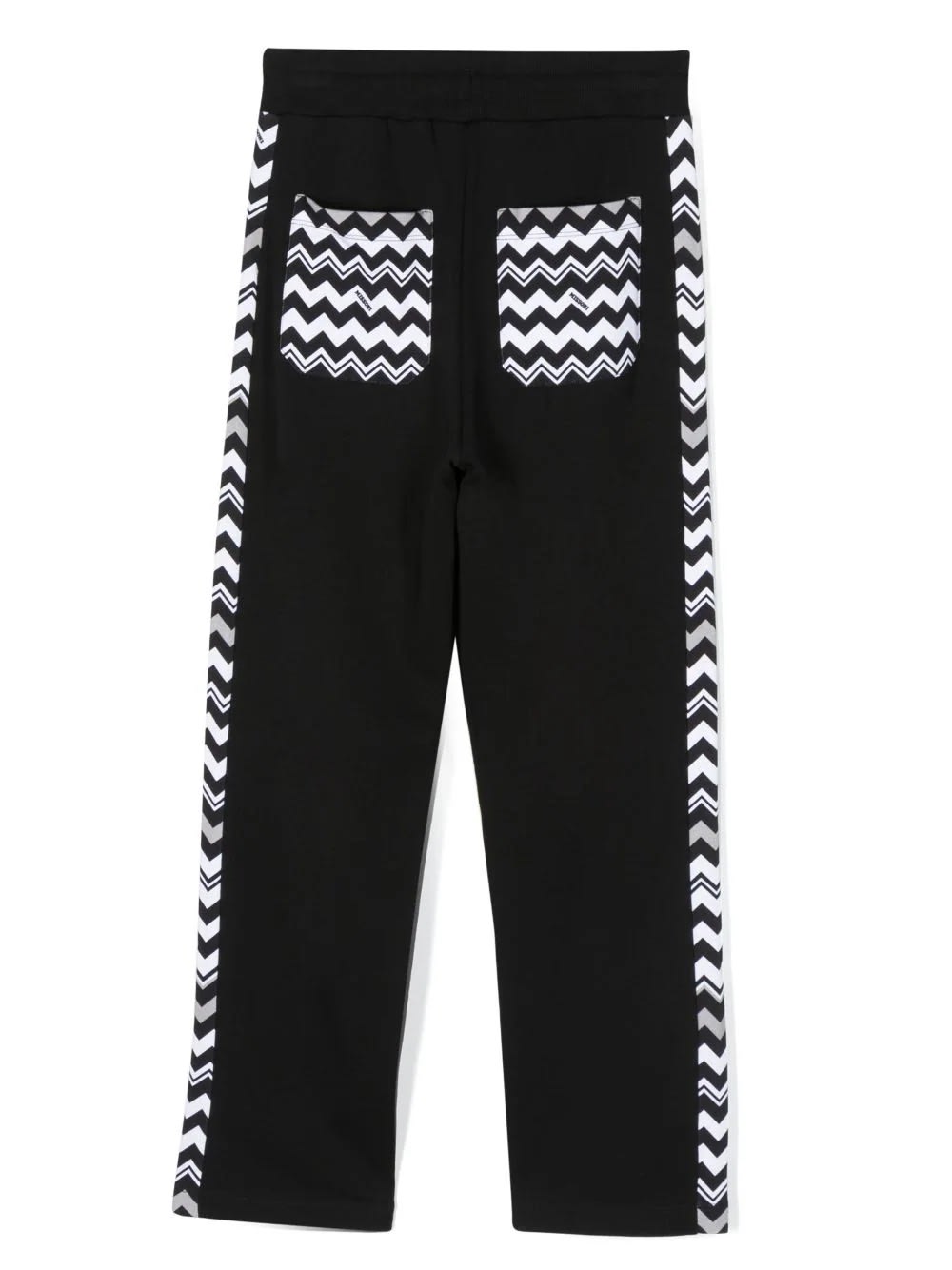 Shop Missoni Black Joggers With Chevron Pattern In Bc
