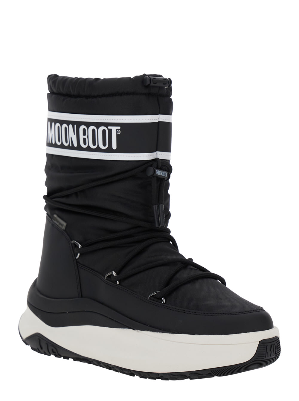 Moon Boot Logo-print Platform Boots In Black
