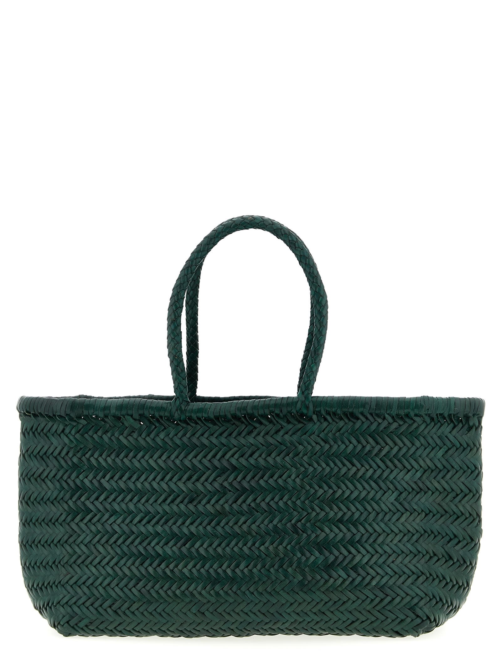 Dragon Diffusion Bamboo Triple Jump Large Shoulder Bag In Green