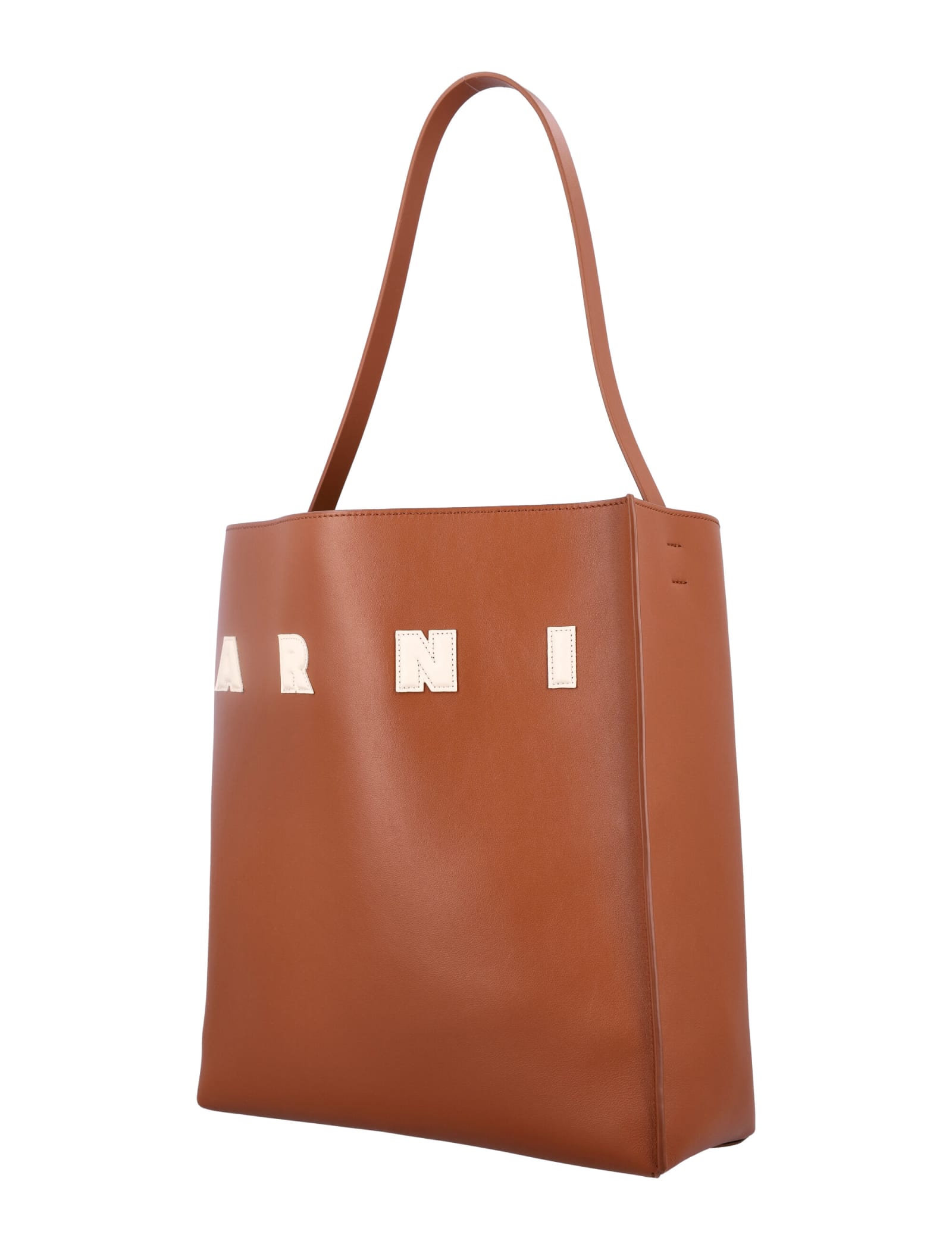 Marni Museum Hobo Small Bag In Mocha Beige