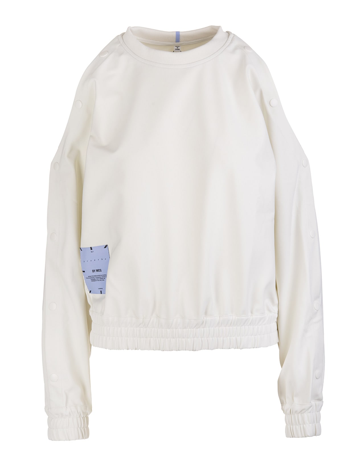McQ Alexander McQueen Woman White Sweatshirt With Off Shoulders