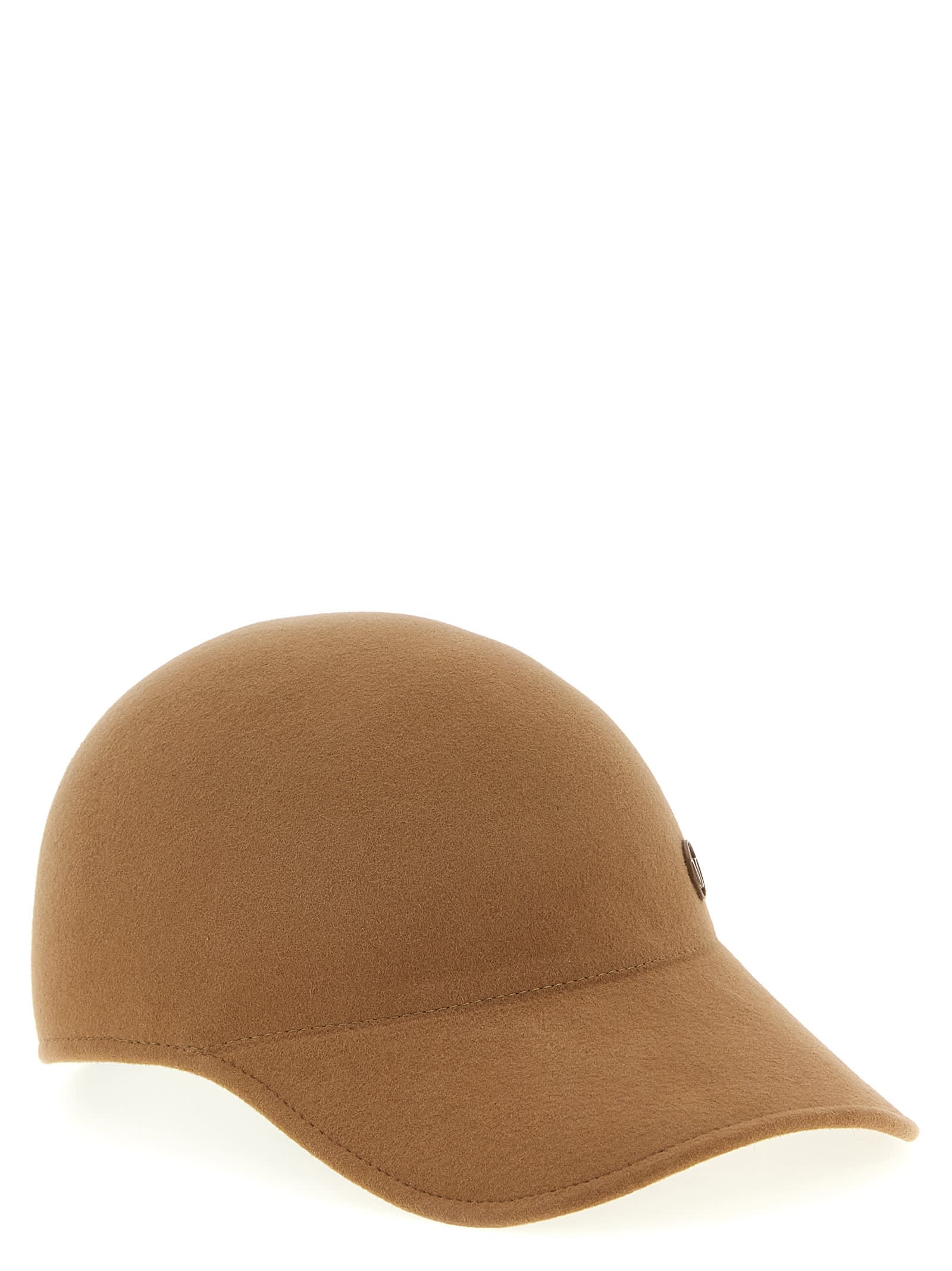 Maison Michel Cap Featuring A Curved Brim Design In Brown