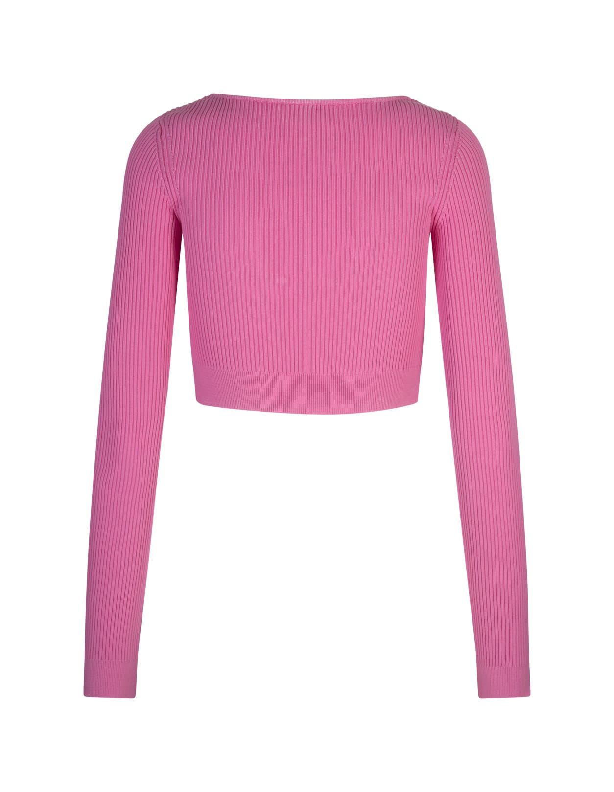 Shop Diesel M-latina Cropped Cardigan In Black In Pink