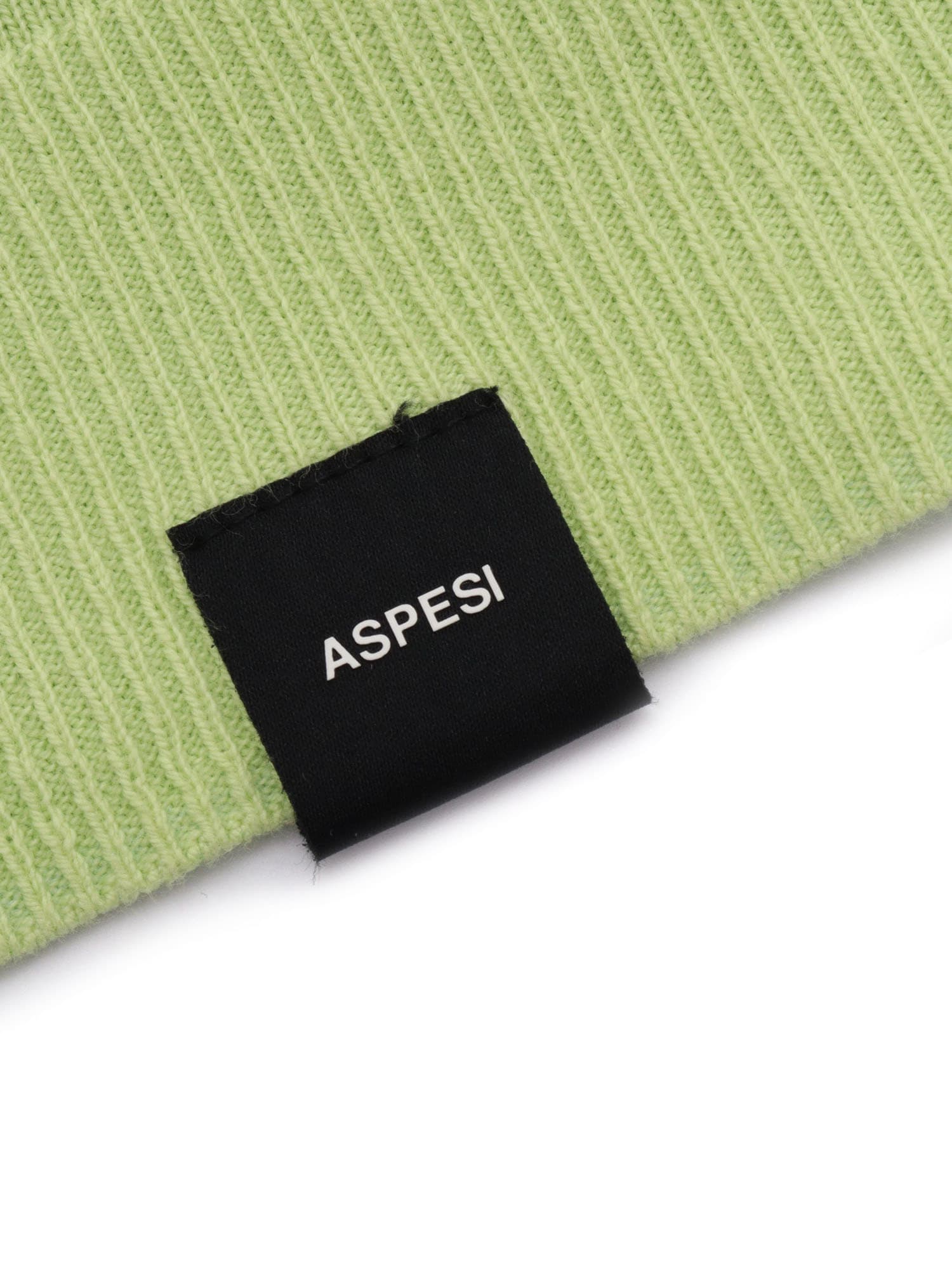 Aspesi Ribbed Cropped Sweater In Green
