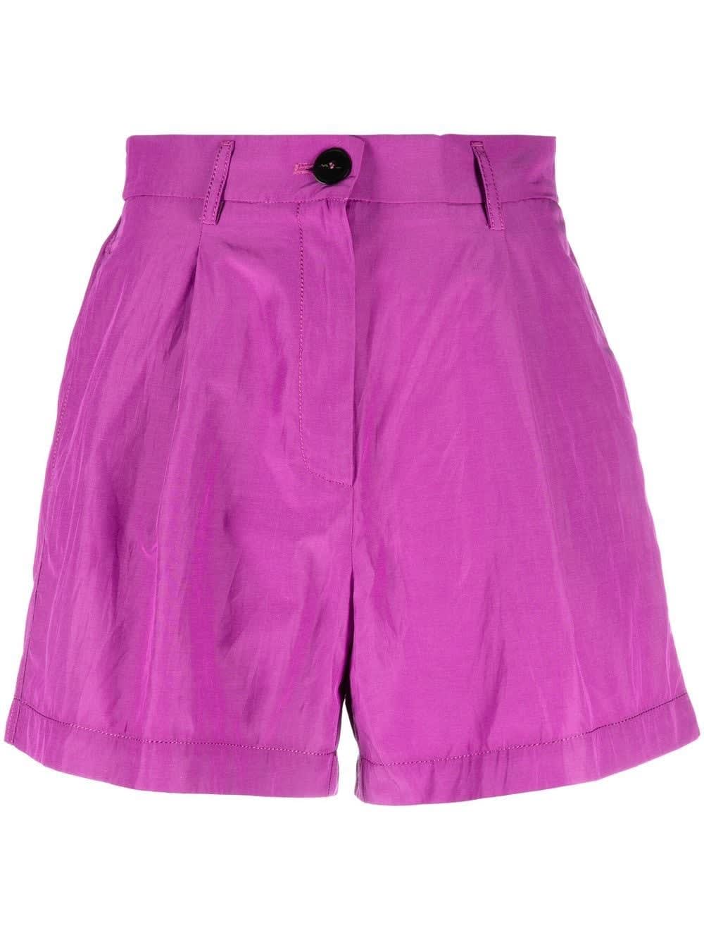 Forte Forte Kurze High-waist-shorts In Violet