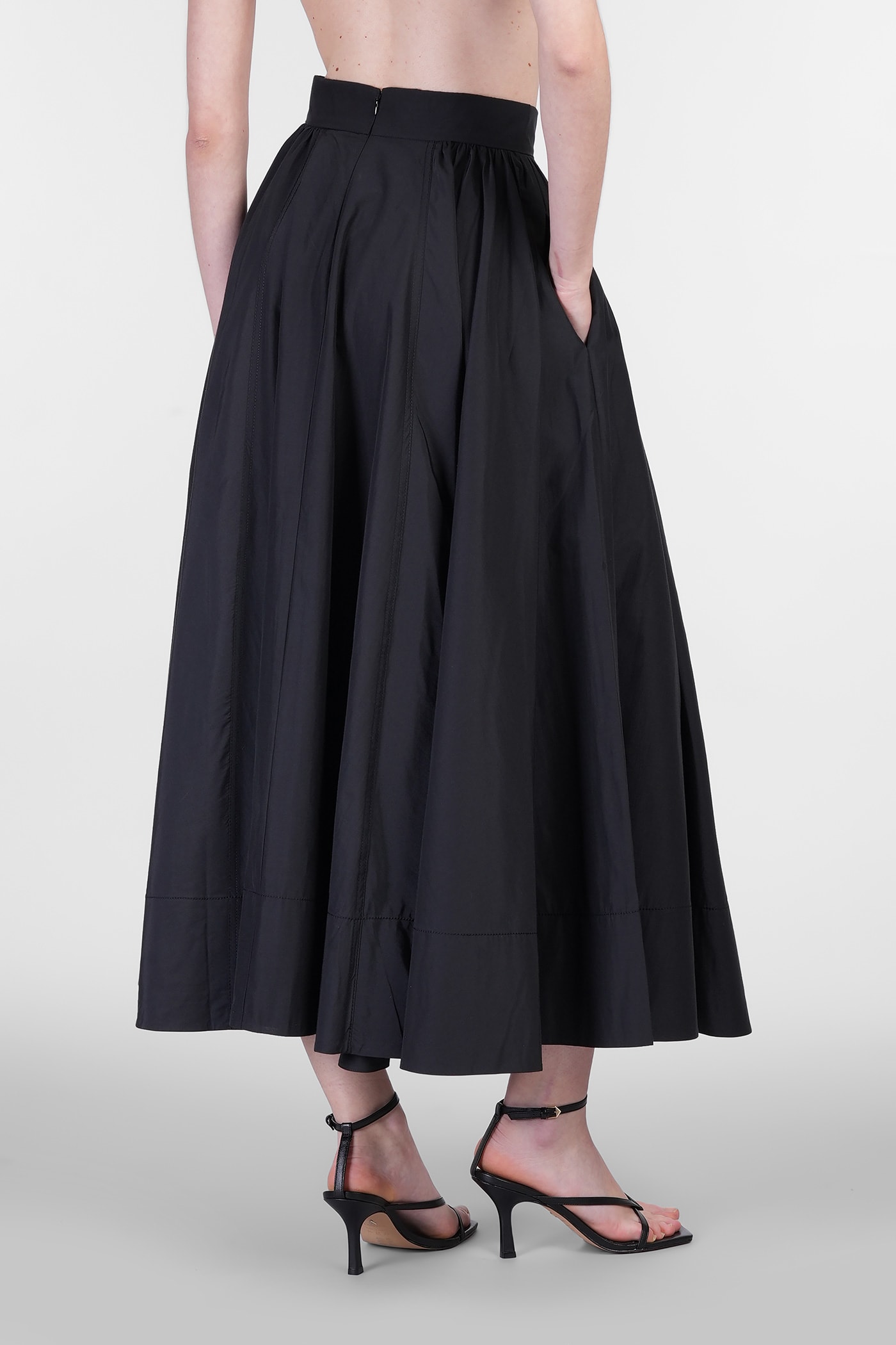 The Andamane Tiered Maxi Skirt In Lightweight Cotton Taffeta