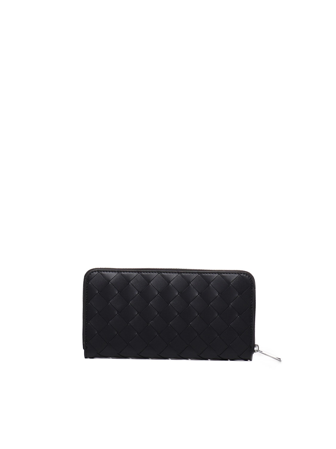 Shop Bottega Veneta Intrecciato Zipped Wallet In Black