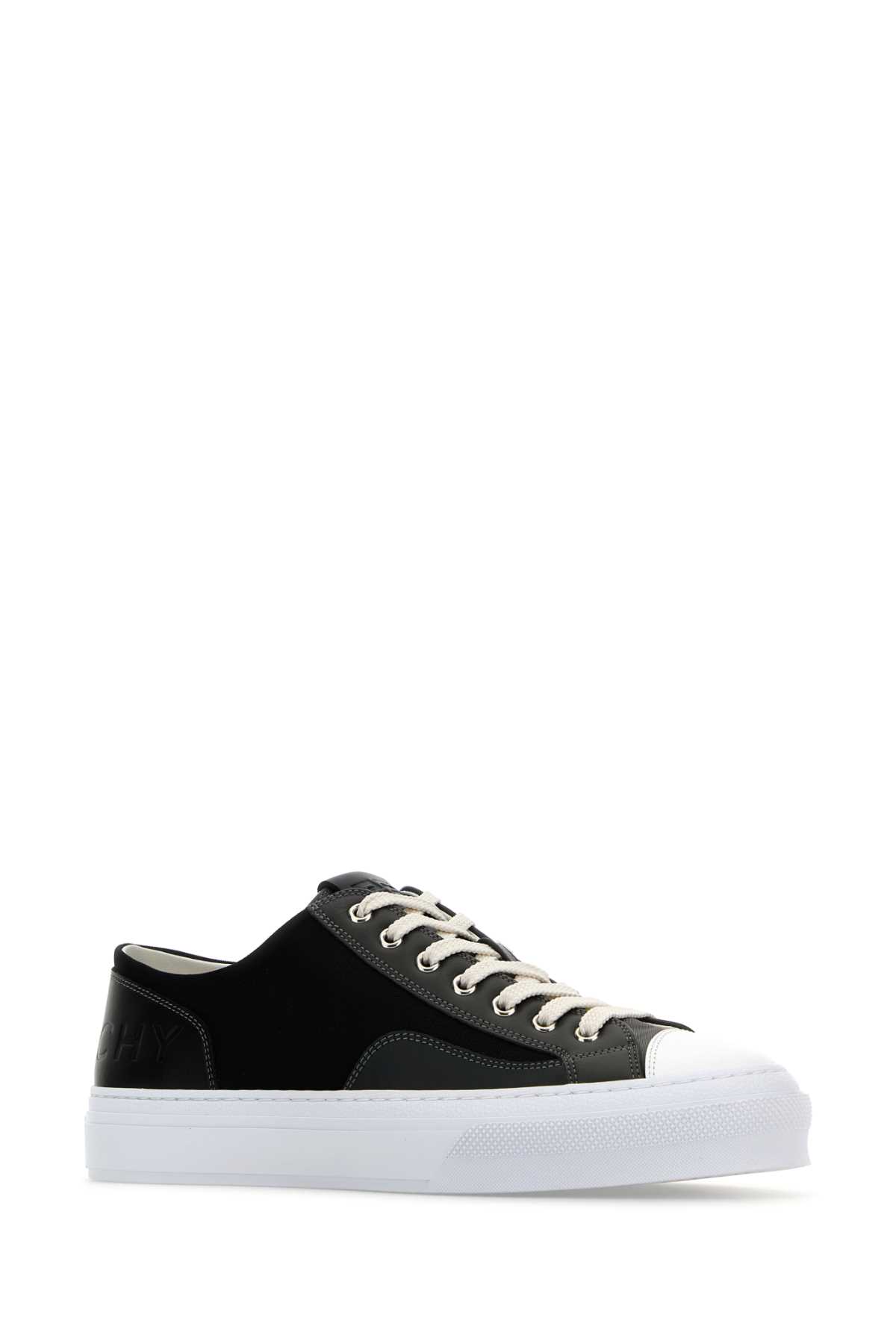 Shop Givenchy Multicolor Nylon And Leather City Sneakers In Black