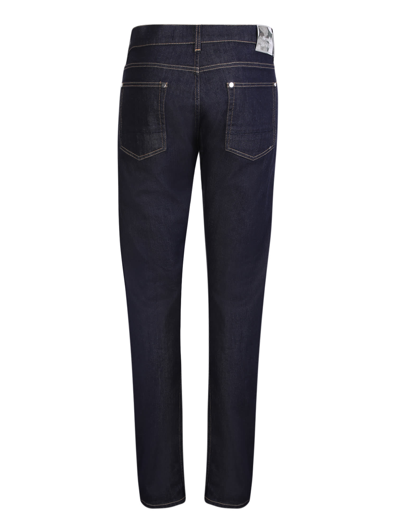 Shop Alexander Mcqueen Blue Straight-leg Jeans