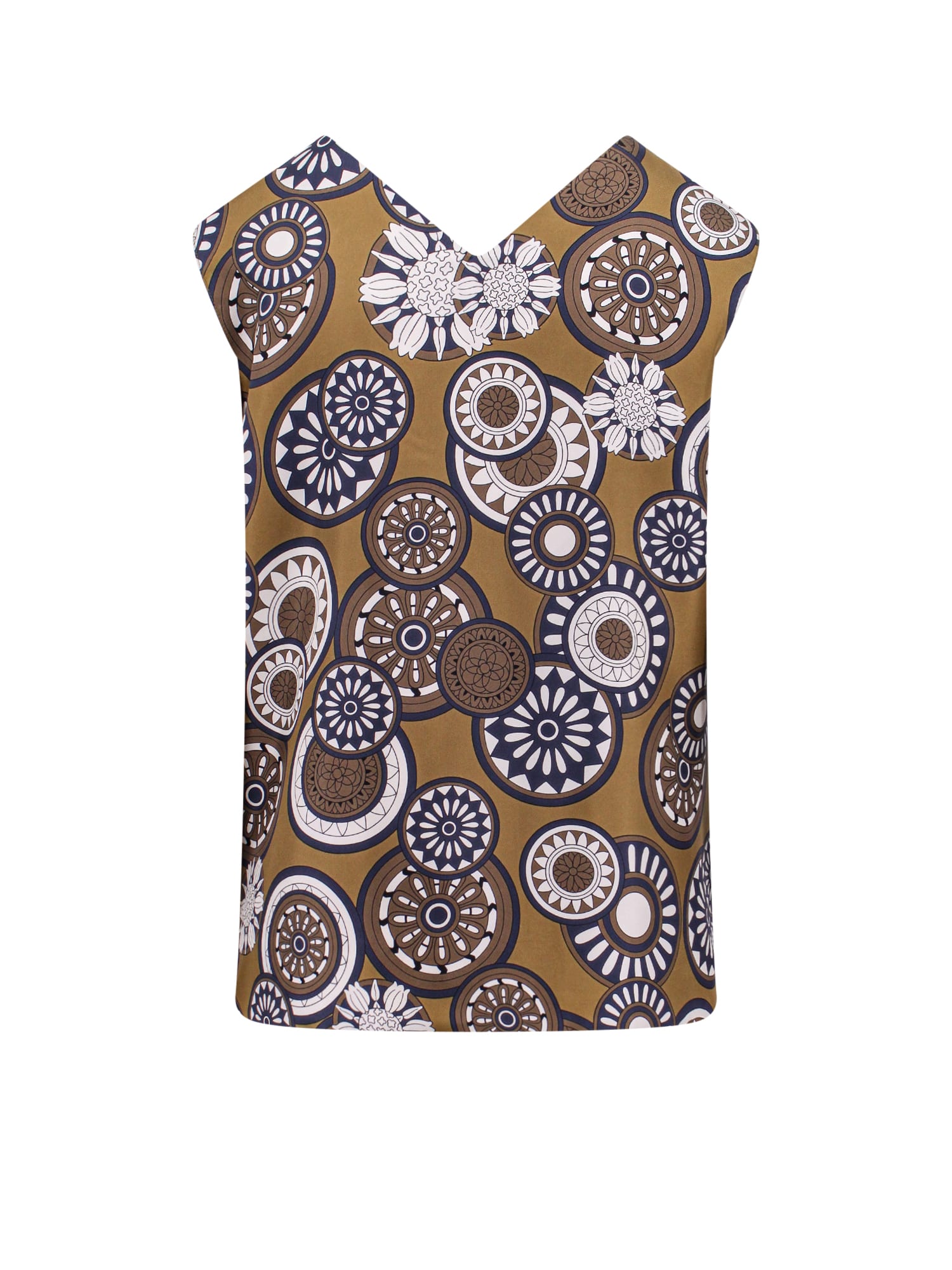 'S MAX MARA SILK TOP WITH ALL-OVER PRINT