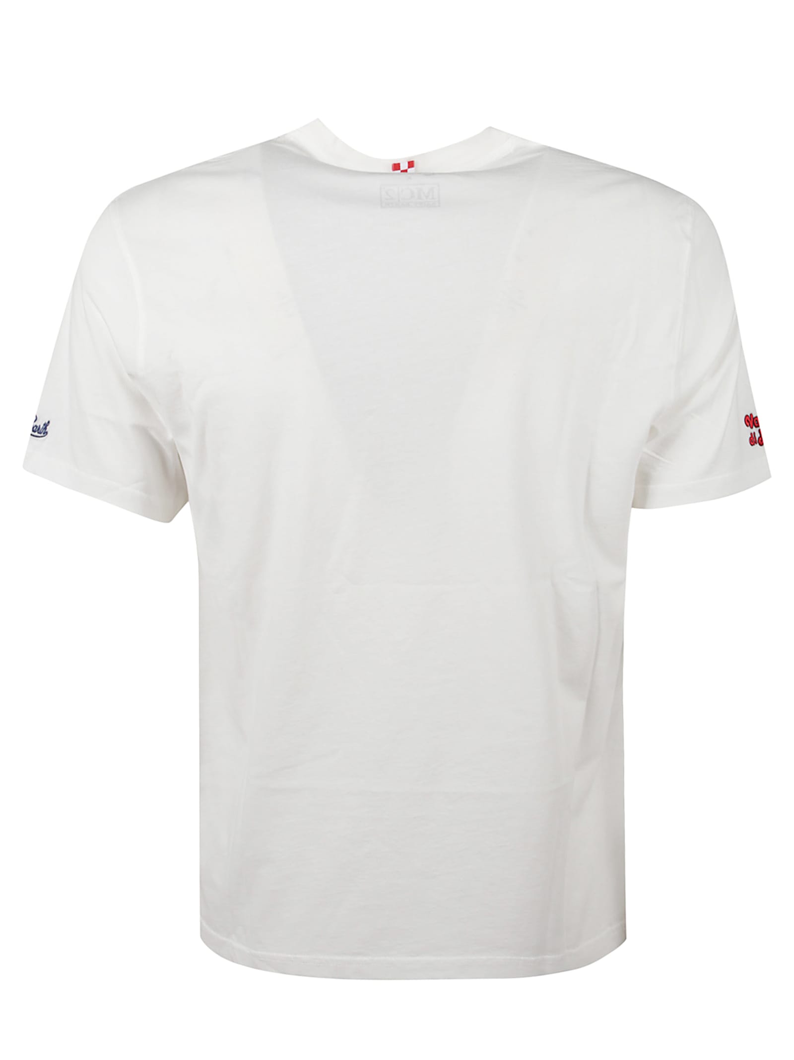 Mc2 Saint Barth T-shirt With Sole Whisky Embroidery And Youre In Pole Position In White