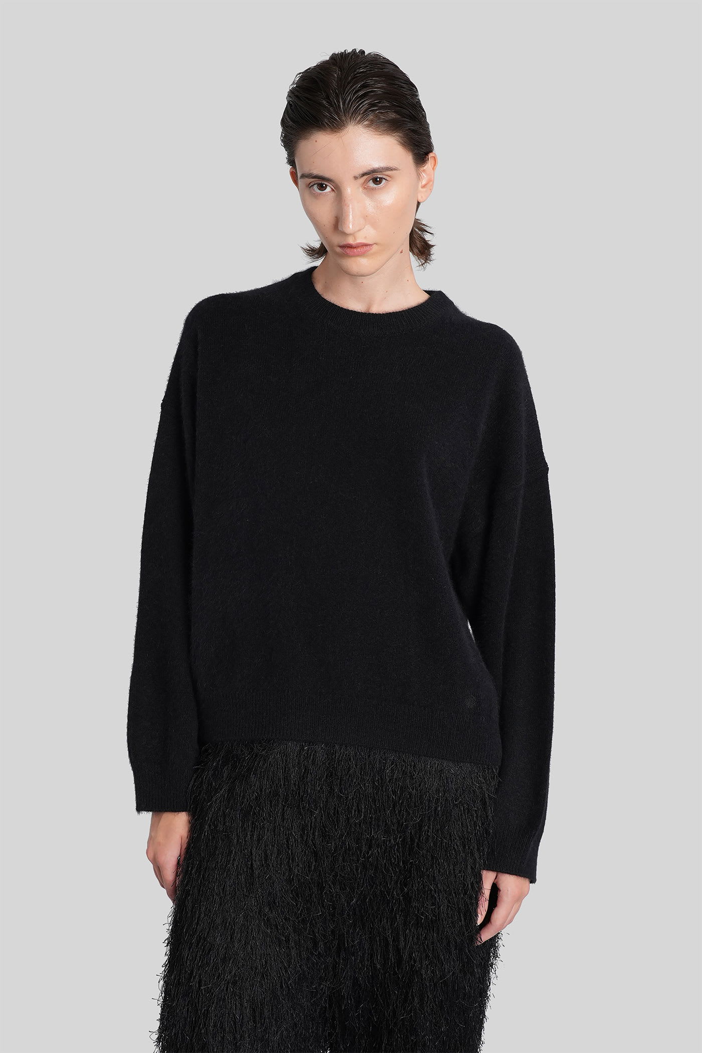 Loulou Studio Bruzzi Lds Knitwear In Black Wool In Black