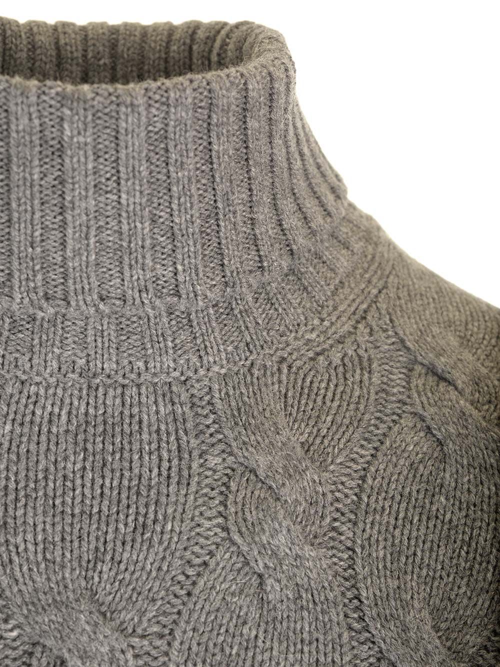 Shop Barba Napoli Maglione Collo Alto In Grey