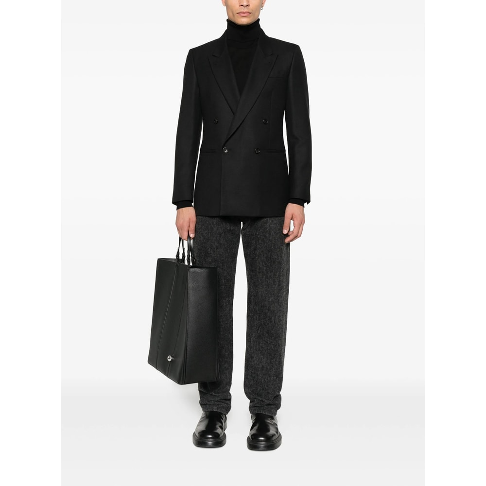 Reveres 1949 Double-breasted Jacket In Black