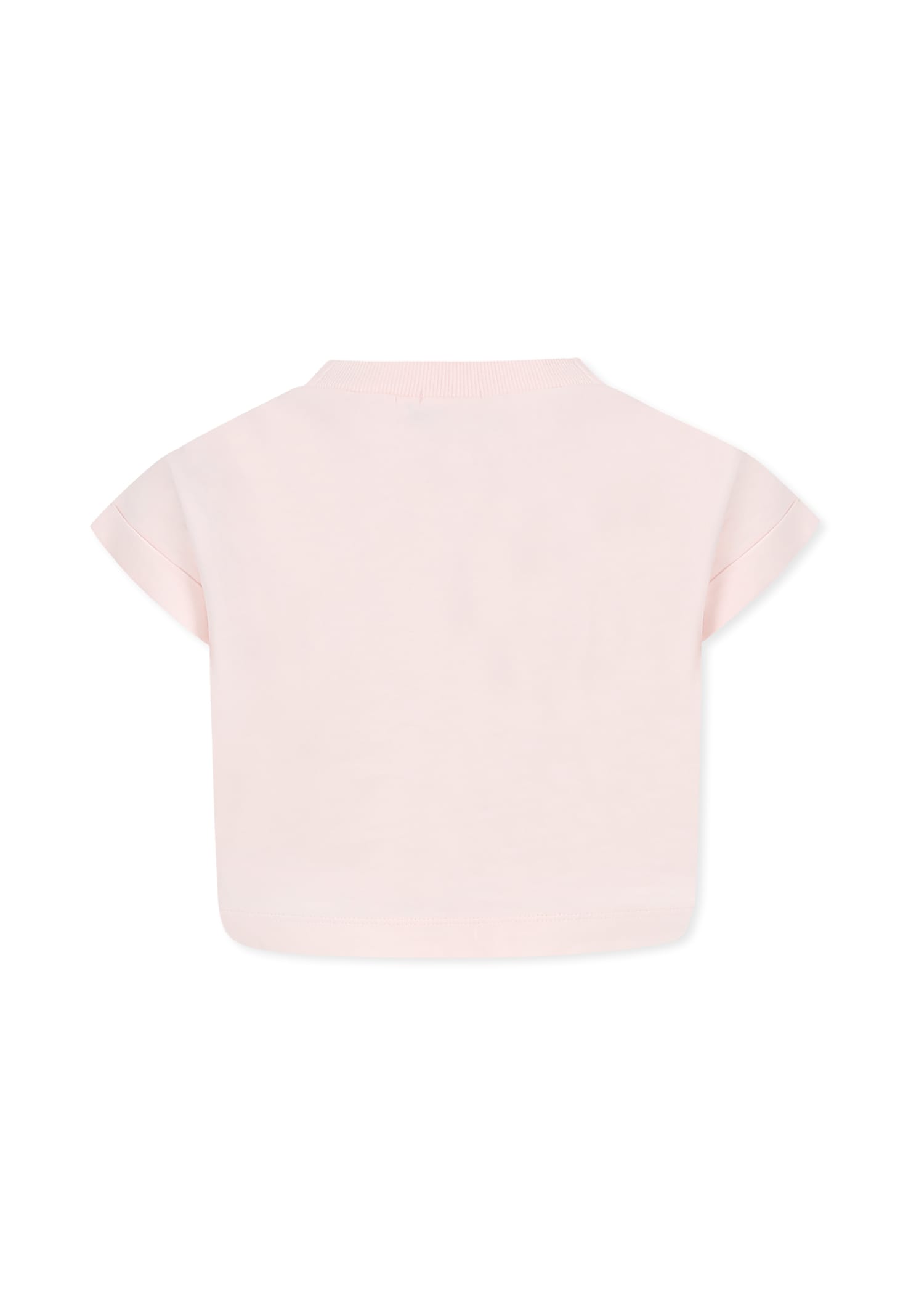 Billieblush Pink Crop T-shirt For Girl With Sun