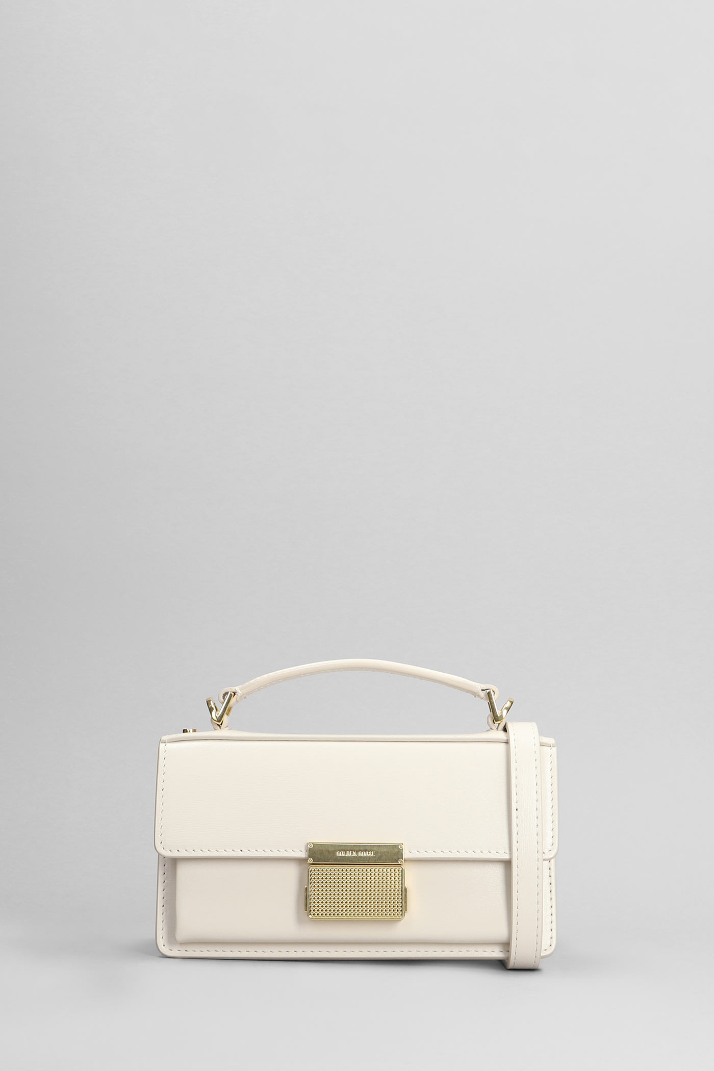 Shop Golden Goose Venezia Shoulder Bag In Beige Leather