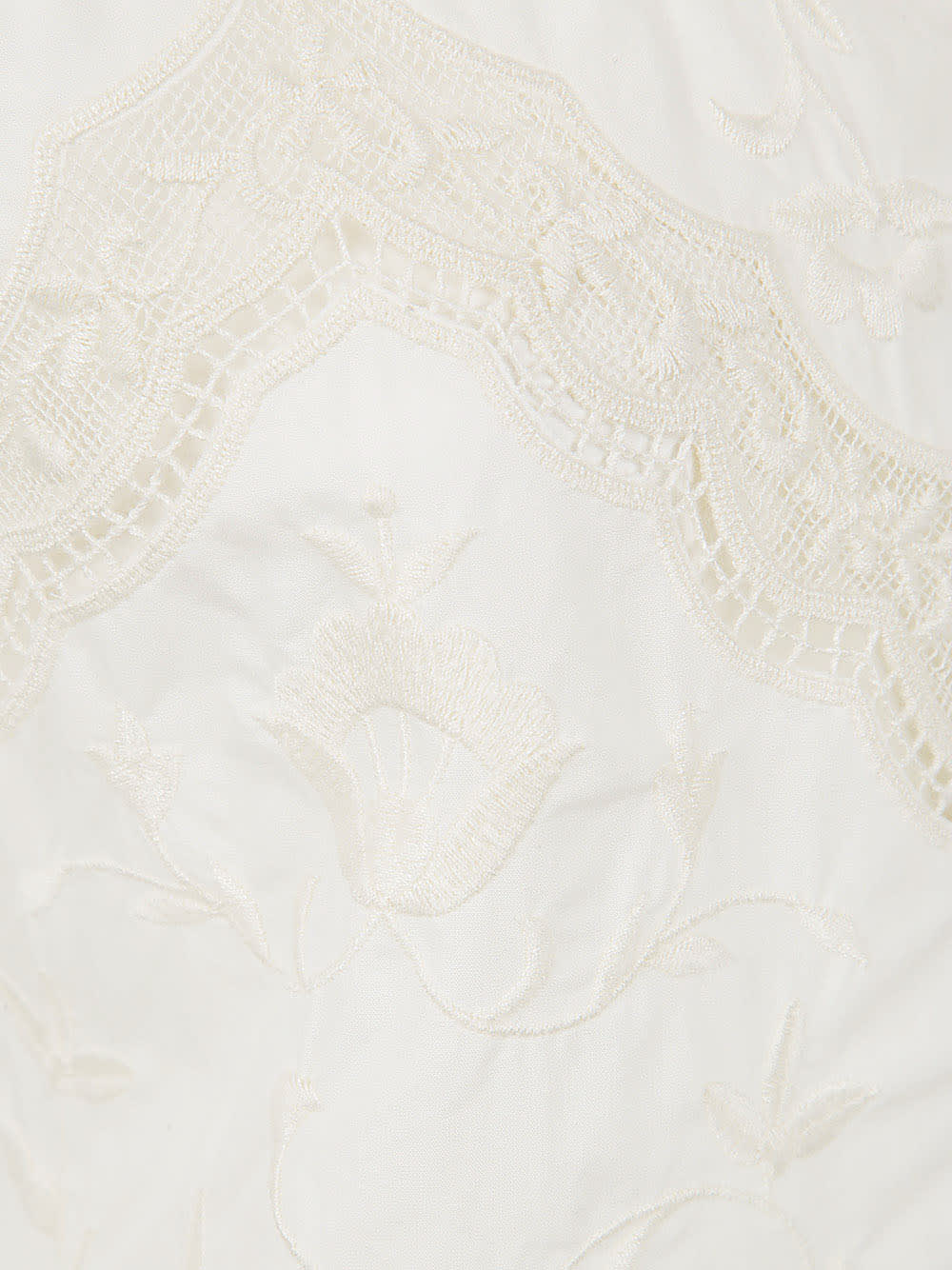 Shop Twinset Embroidered Sleeveless Shirt In Optic White