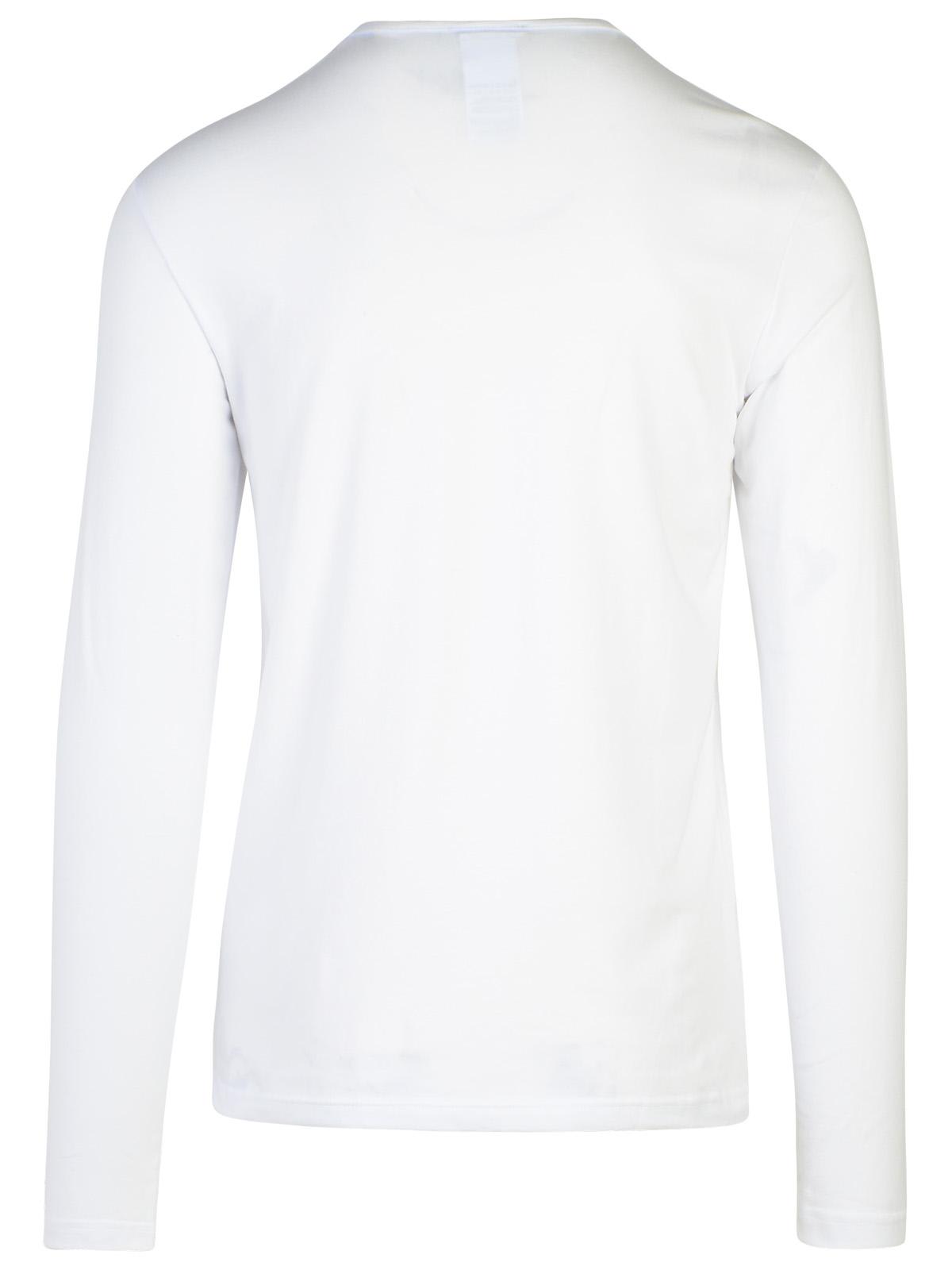 Shop Versace 2 White Cotton T-shirts Set In Bianco