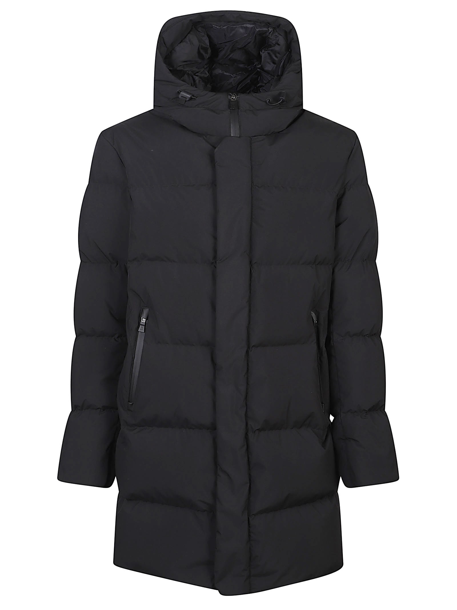 Herno Men's Padded Jacket With Detachable Hood In Black