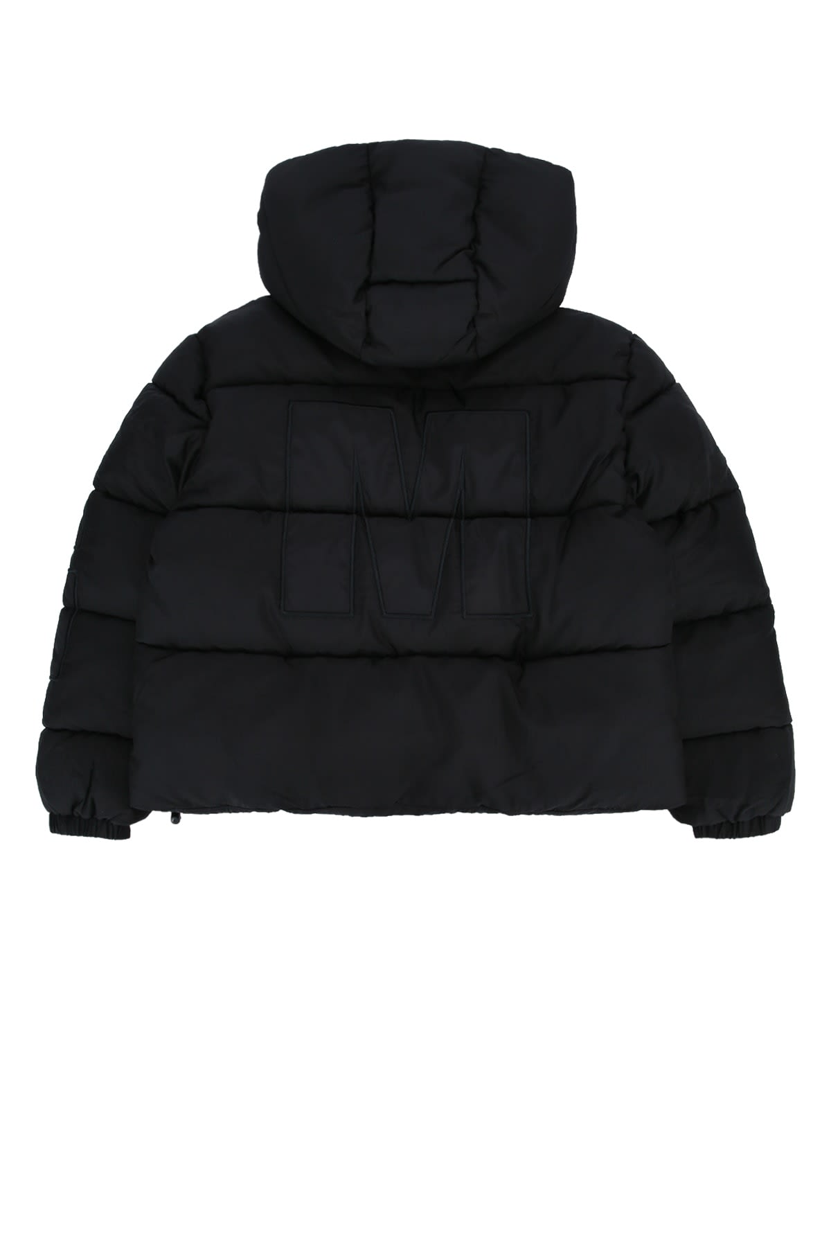 Msgm Ripstop Nylon Puffer Jacket Unisex In Nero/black