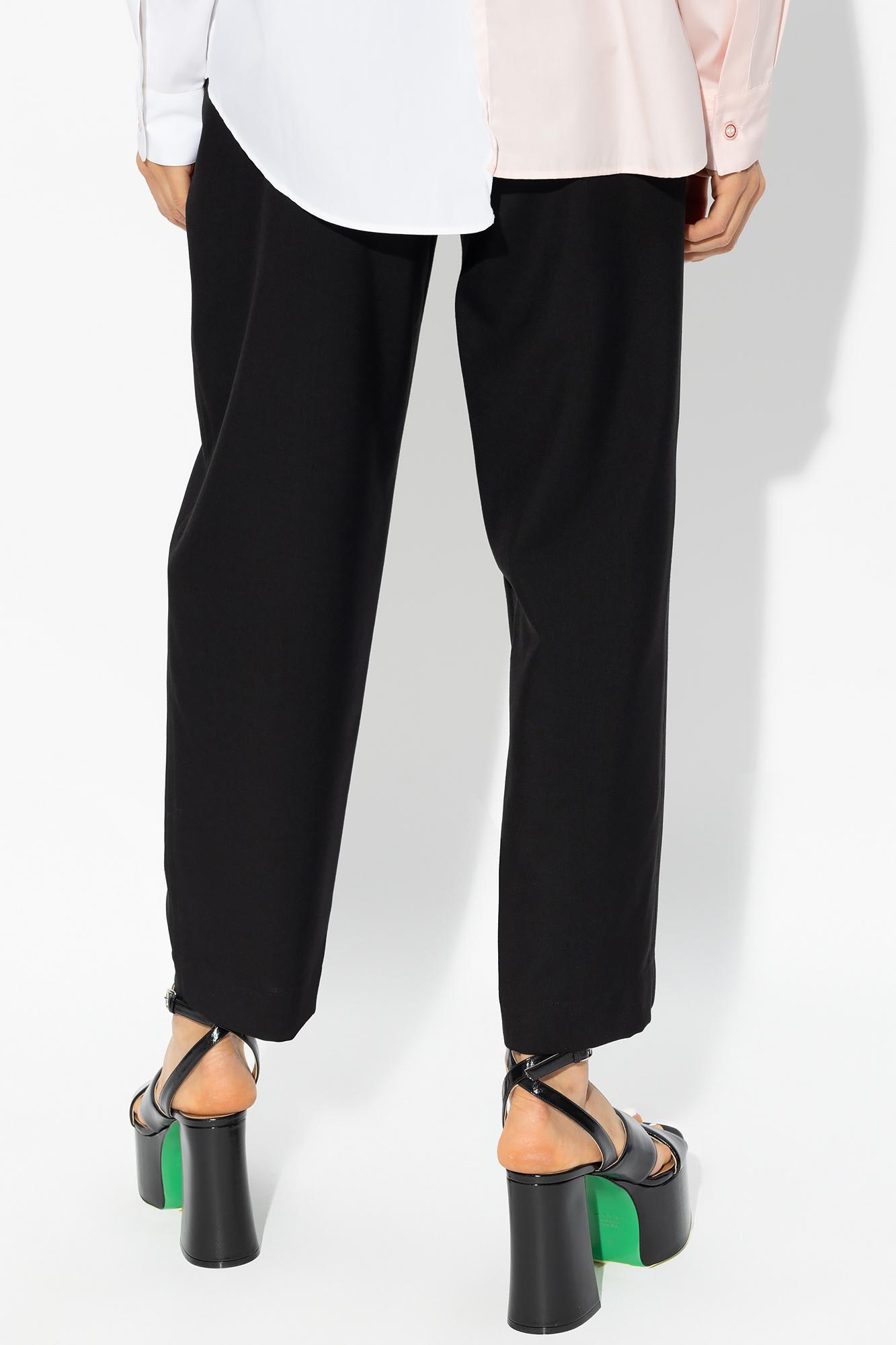 Marni Wool Trousers In Nero