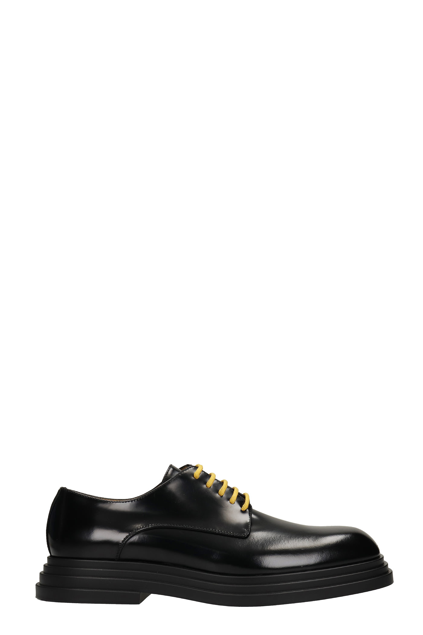 Cesare Paciotti Stringate Lace Up Shoes In Black Leather
