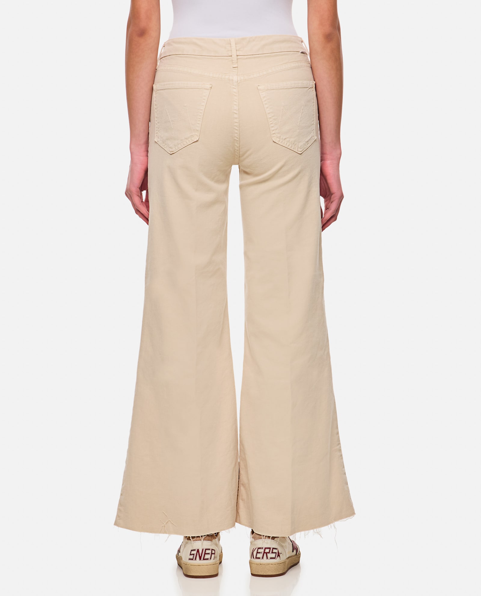 Mother The Tomcat Roller Fray Jeans In Beige