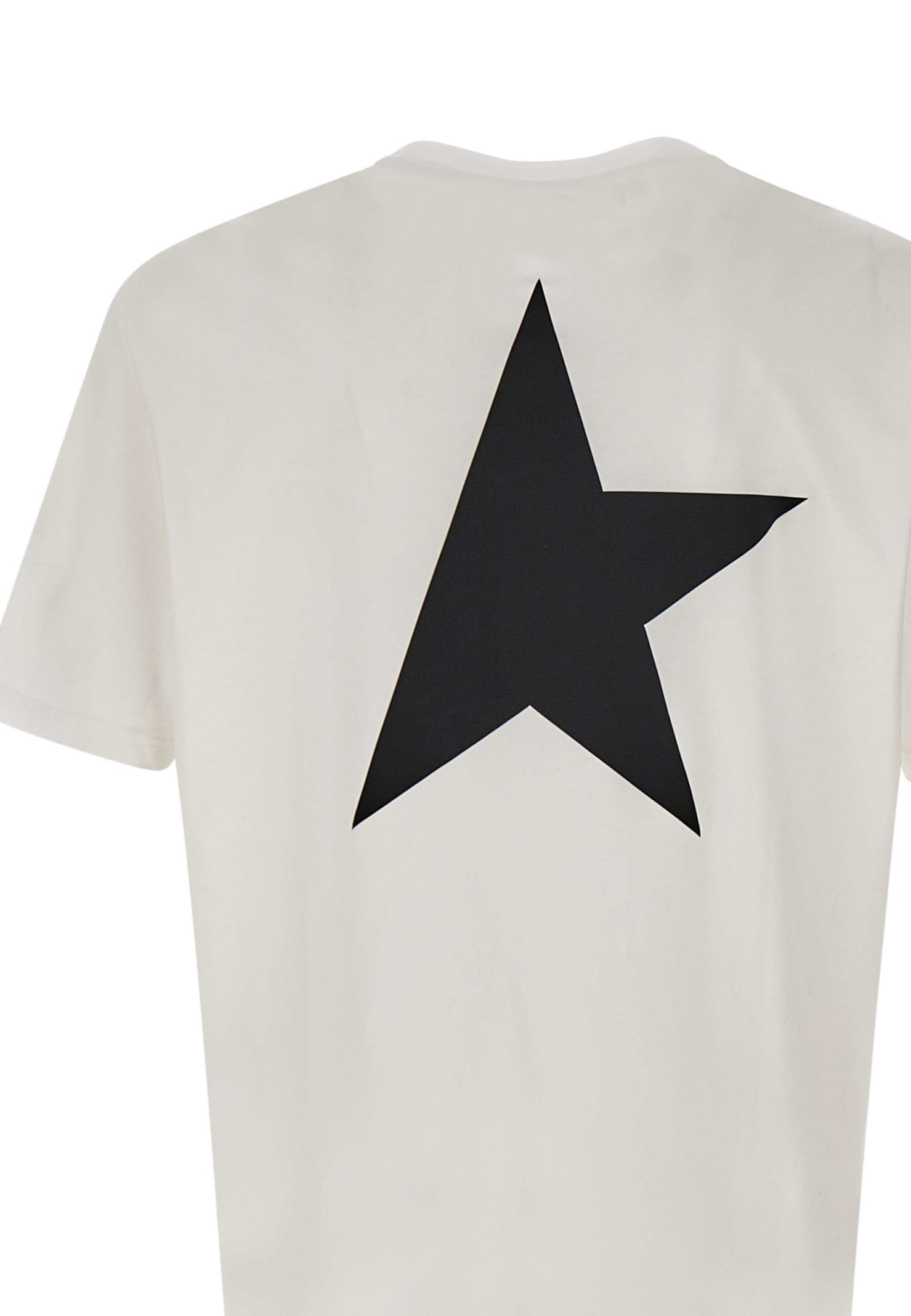 Golden Goose Logo Print Cotton T-shirt In White