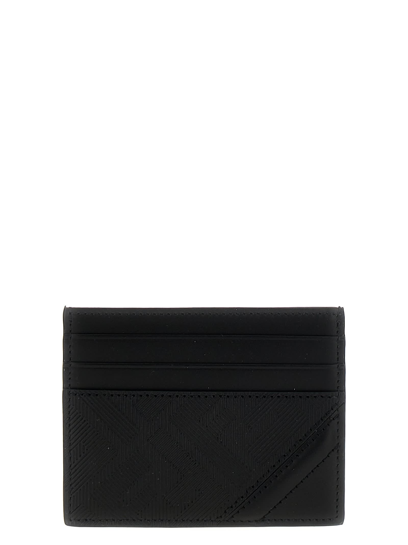 Fendi Shadow Diagonal Card Holder In Black