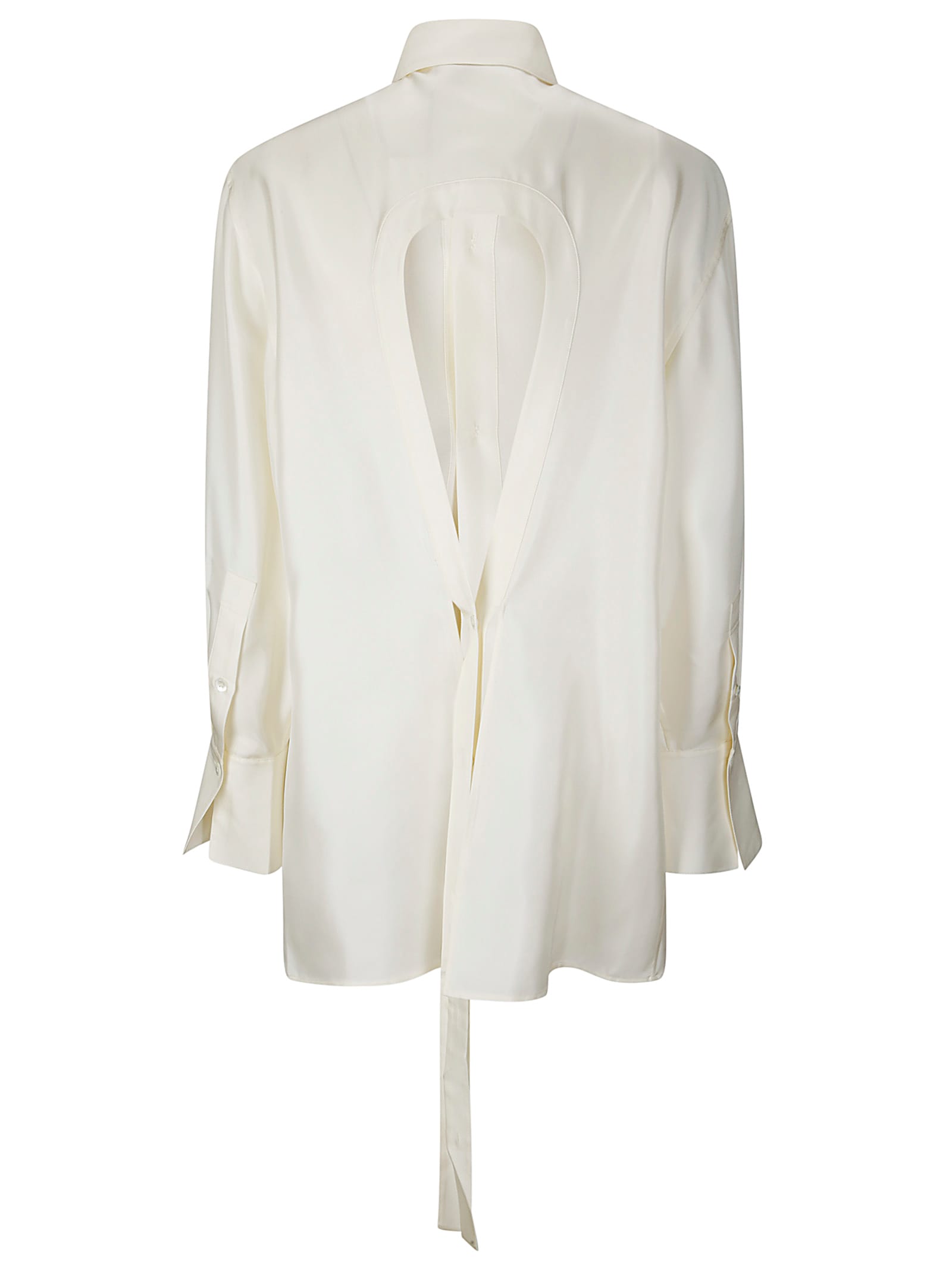 Rohe Deconstructed Silk Shirt In Neutral