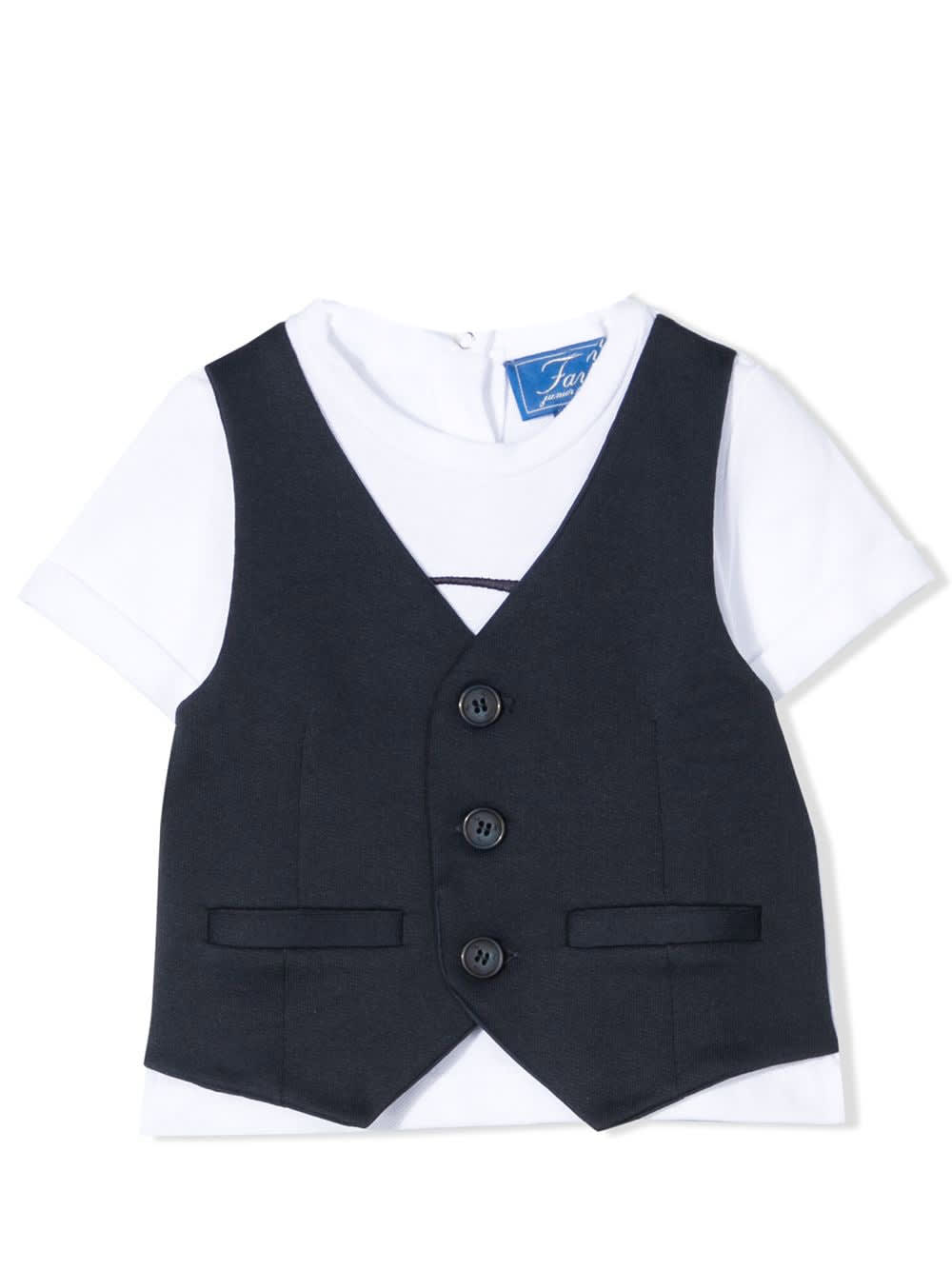 FAY T-SHIRT WITH VEST,5O8351 OX260 100BL