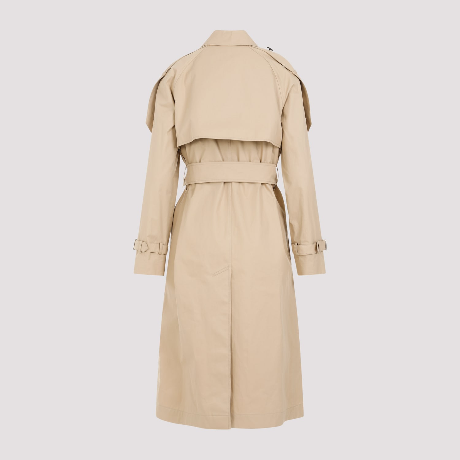 Shop Burberry Trench In Flax