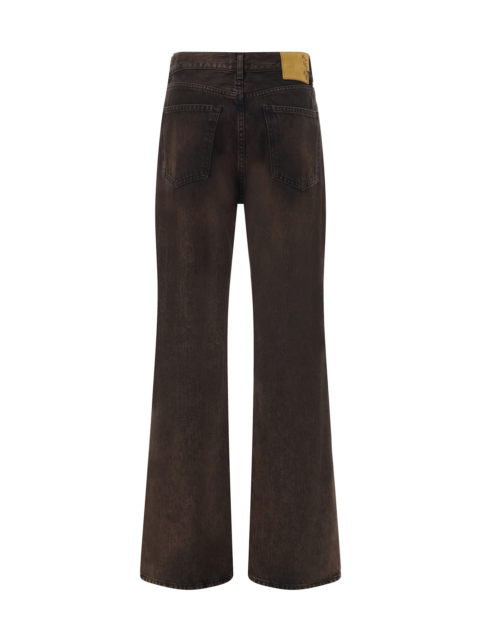 Haikure Wide-leg High-waist Jeans In Rich Dark Hue In Brown