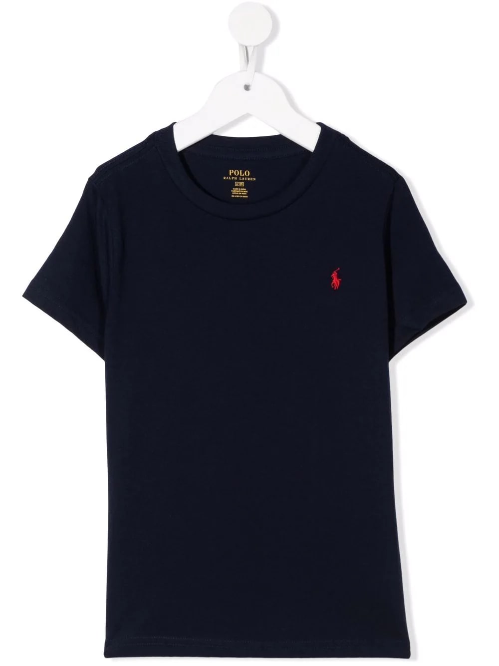 Ralph Lauren Kids T-shirt In Navy Blue Cotton With Red Pony
